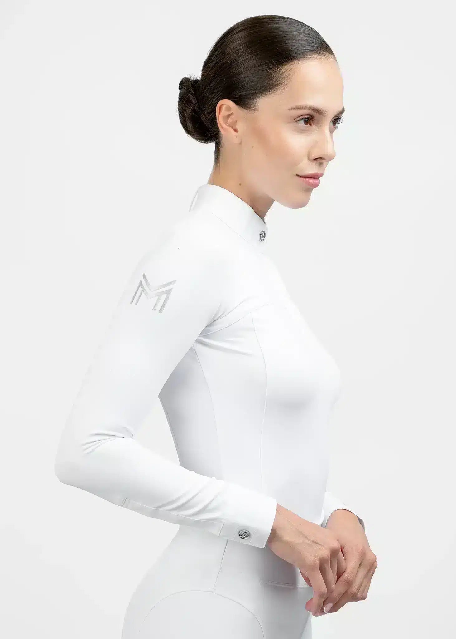 Maximilian Equestrian Era Long Sleeve Show Shirt White by Maximilian Equestrian at Try a Bit