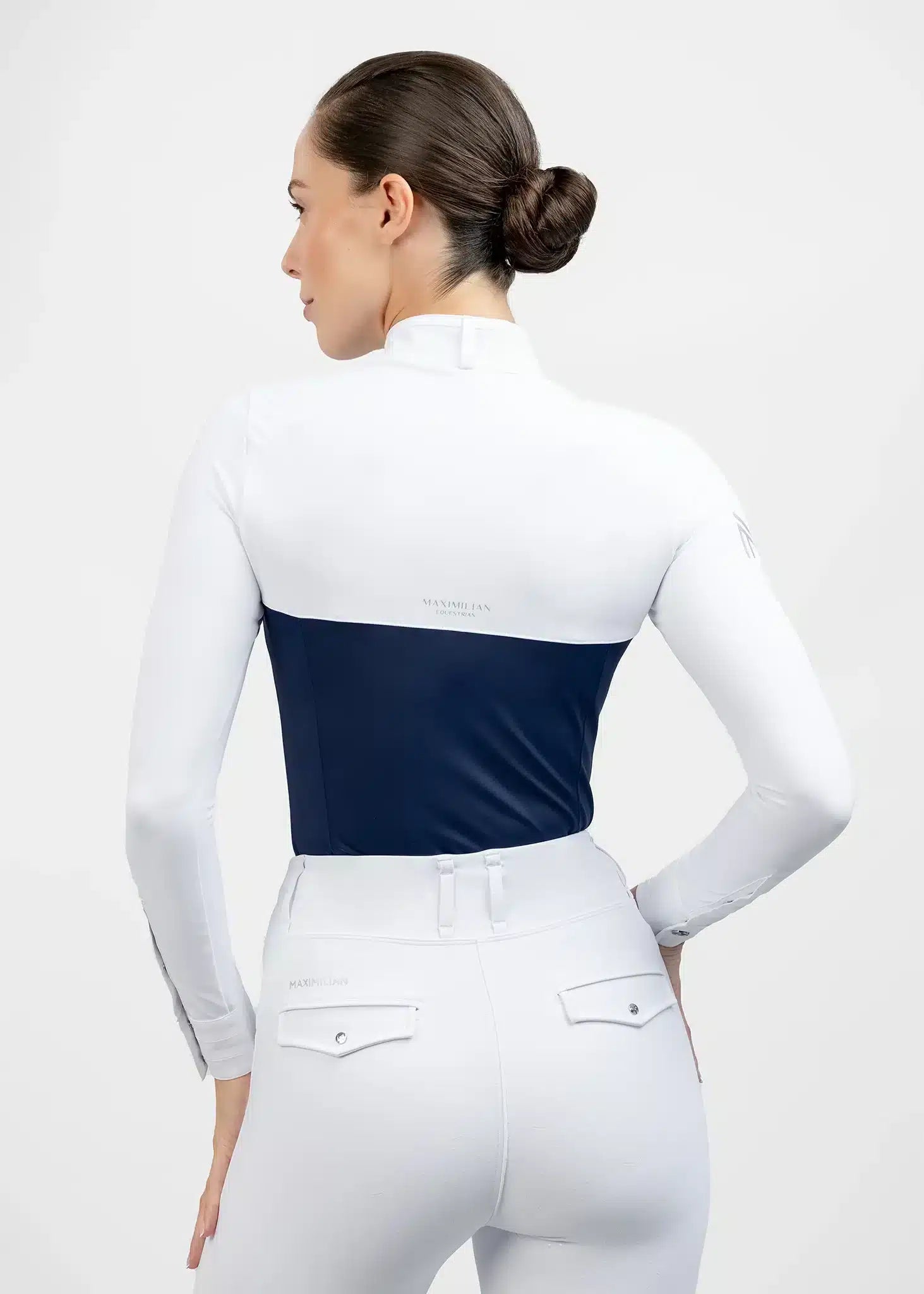Maximilian Equestrian Era Long Sleeve Show Shirt Navy by Maximilian Equestrian at Try a Bit