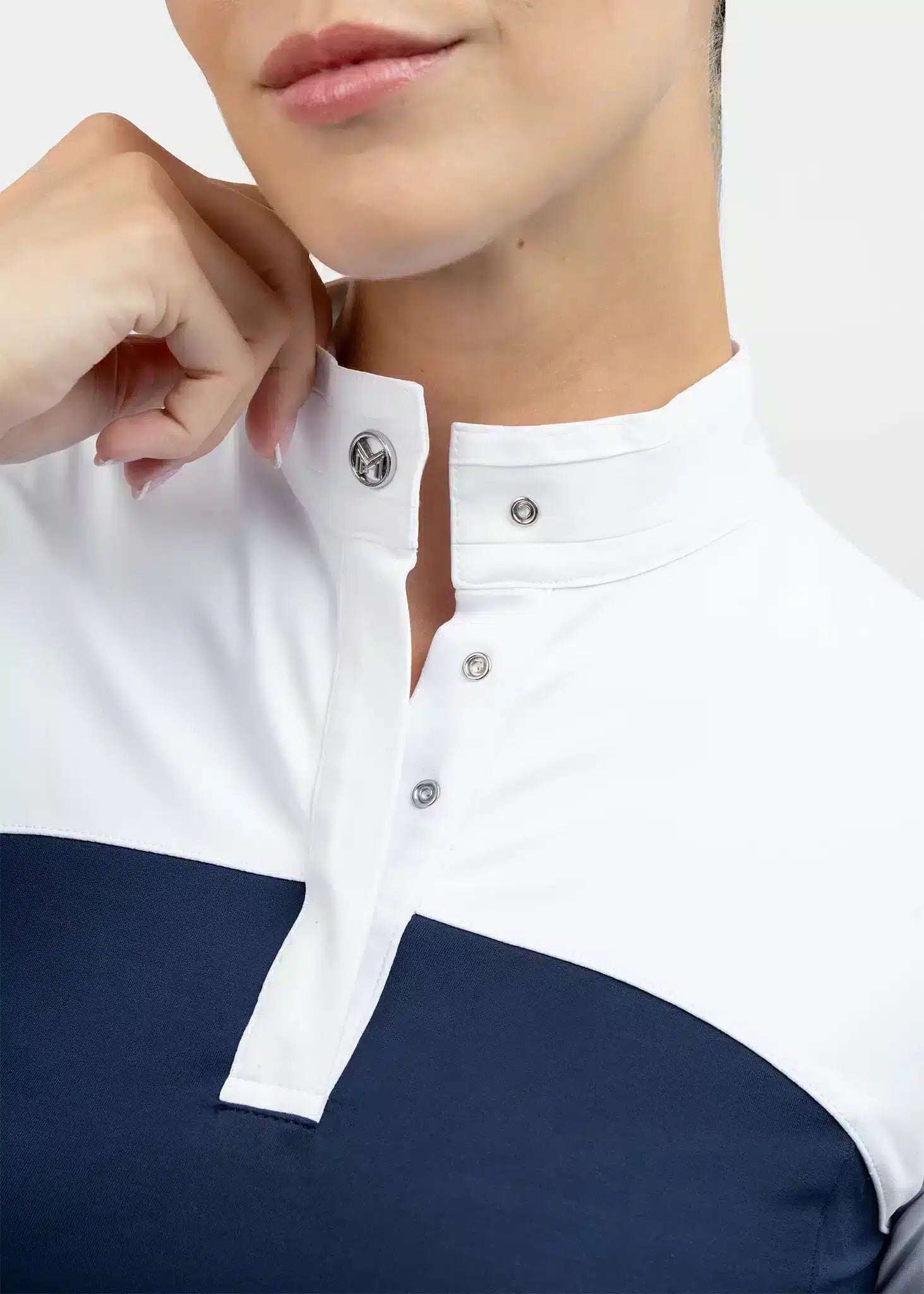 Maximilian Equestrian Era Long Sleeve Show Shirt Navy by Maximilian Equestrian at Try a Bit