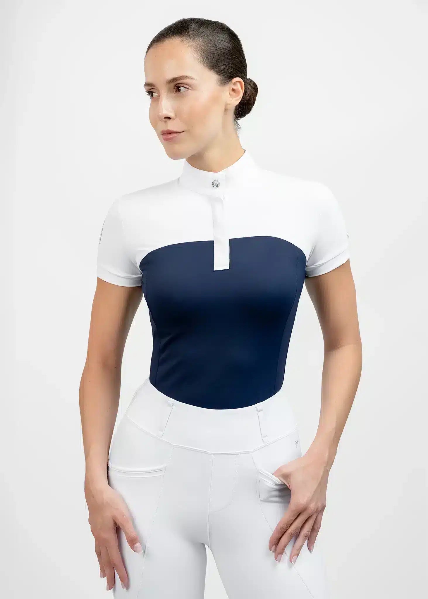 Maximilian Equestrian Era Short Sleeve Show Shirt Navy by Maximilian Equestrian at Try a Bit