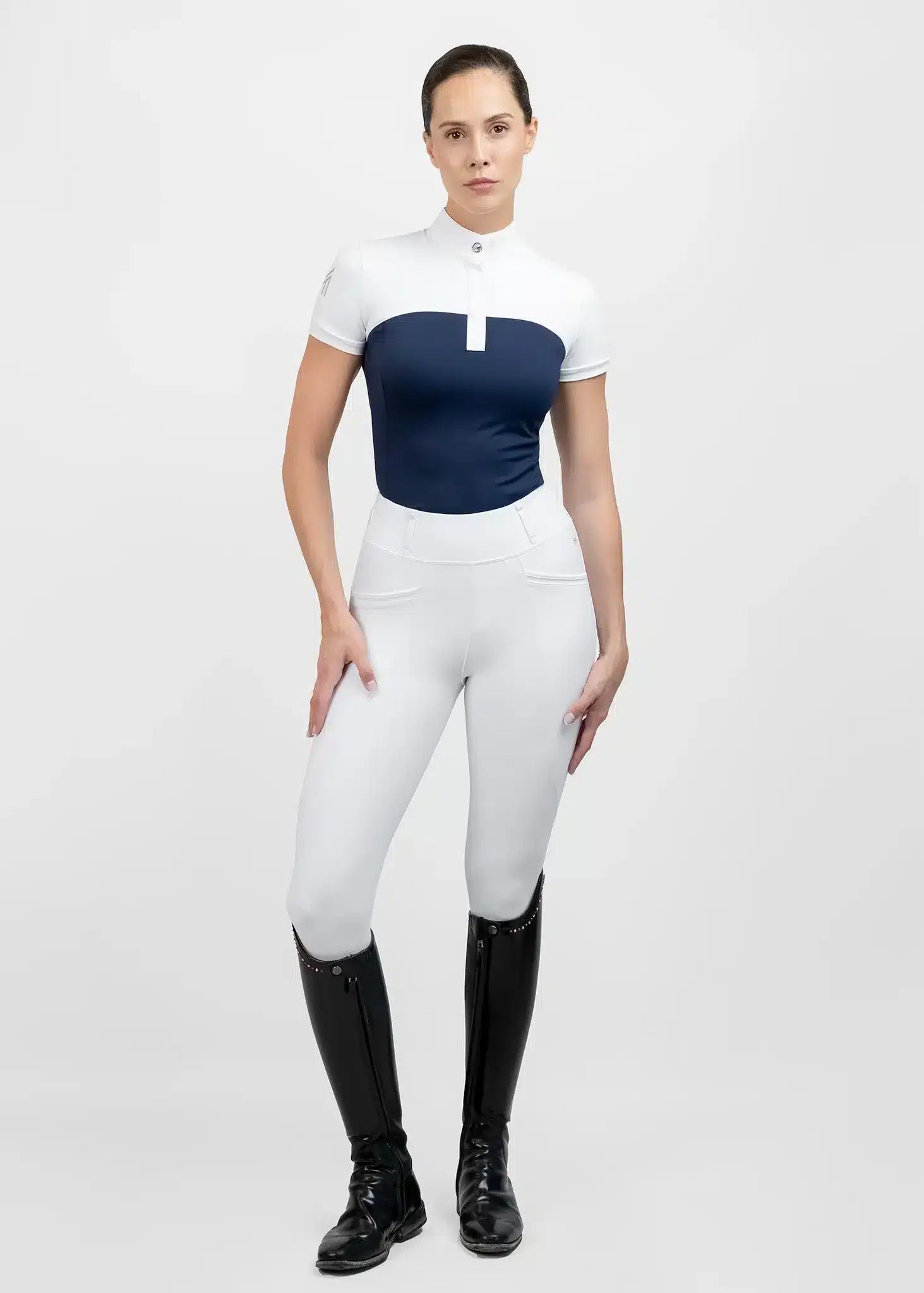 Maximilian Equestrian Era Short Sleeve Show Shirt Navy by Maximilian Equestrian at Try a Bit