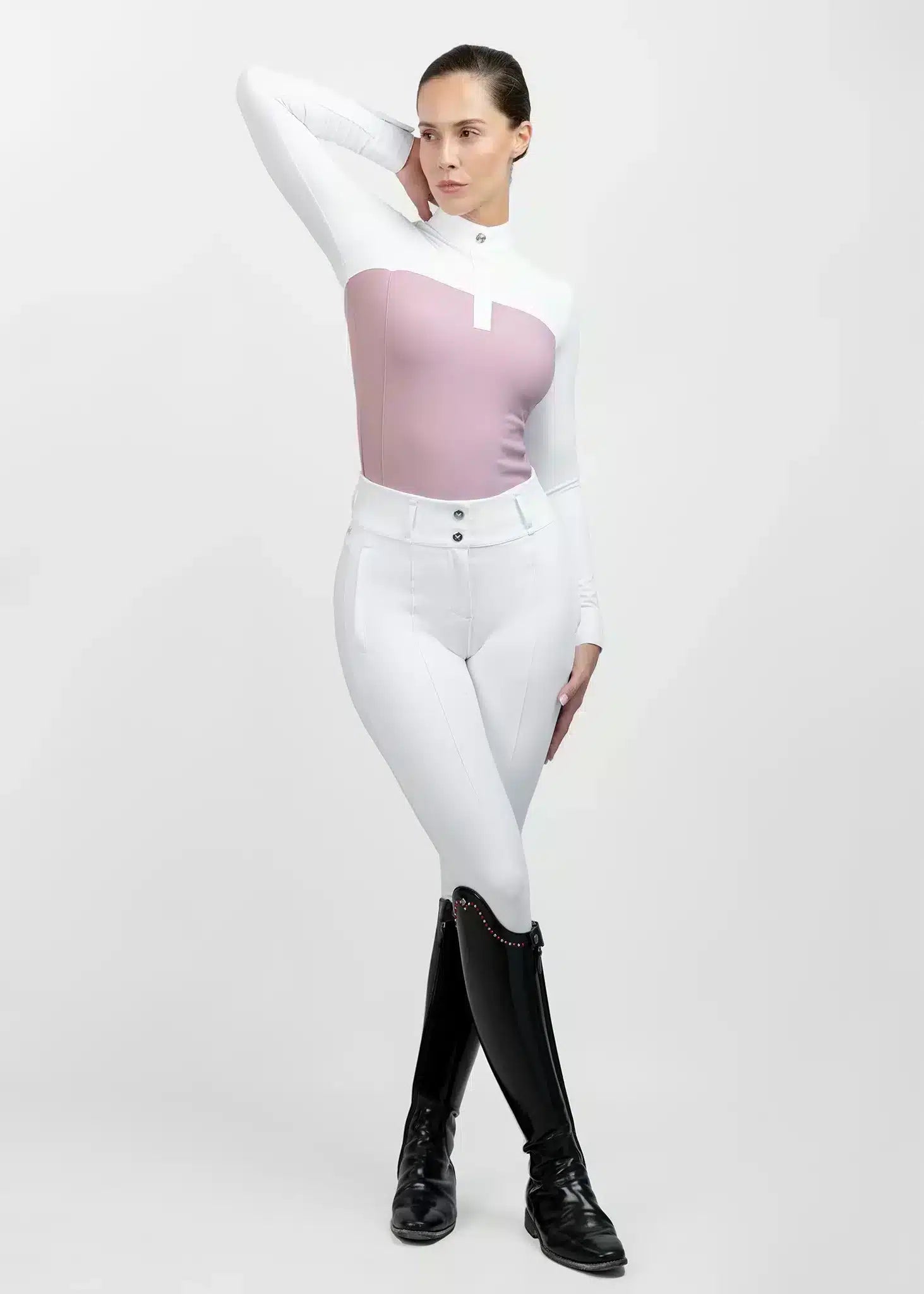 Maximilian Equestrian Era Long Sleeve Show Shirt Mauve by Maximilian Equestrian at Try a Bit