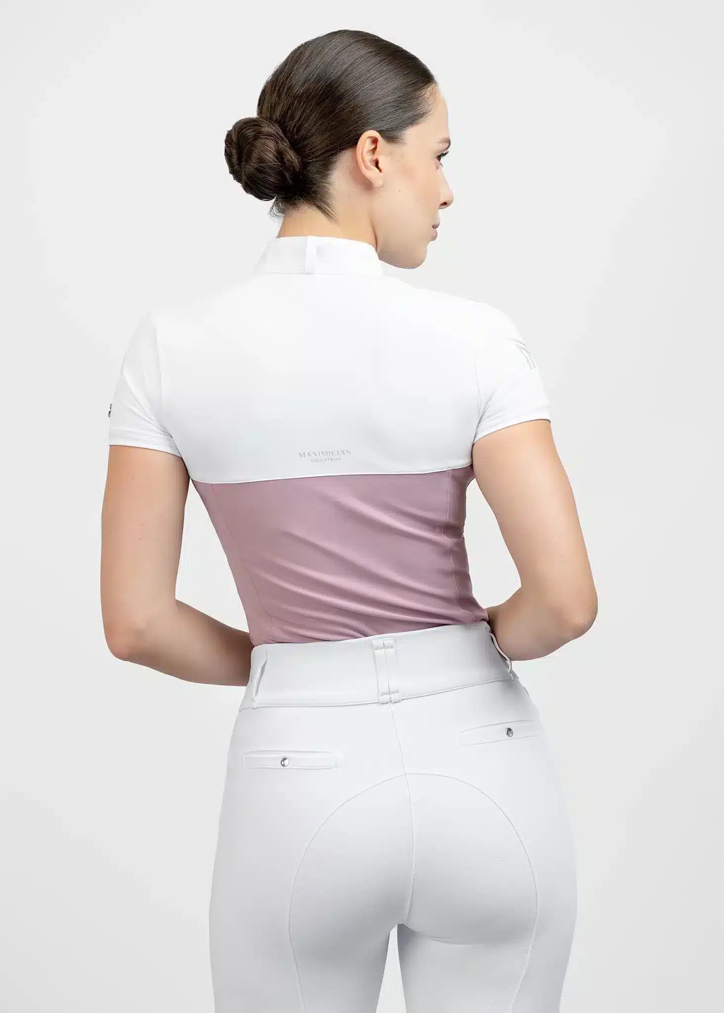 Maximilian Equestrian Era Short Sleeve Show Shirt Mauve by Maximilian Equestrian at Try a Bit