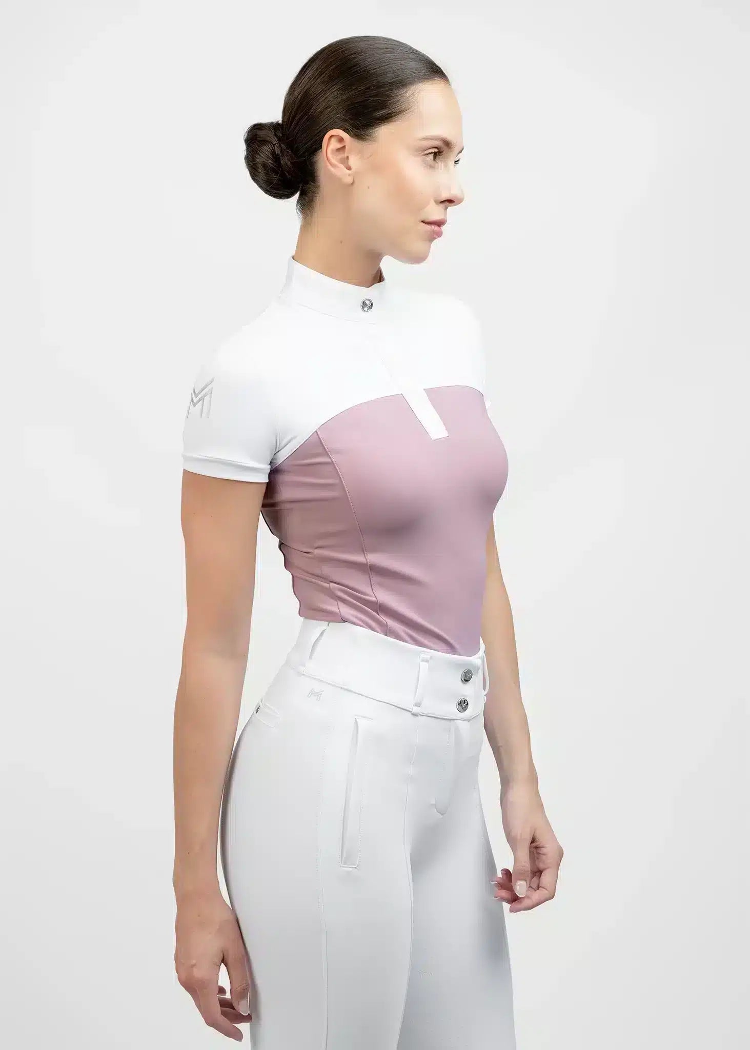 Maximilian Equestrian Era Short Sleeve Show Shirt Mauve by Maximilian Equestrian at Try a Bit