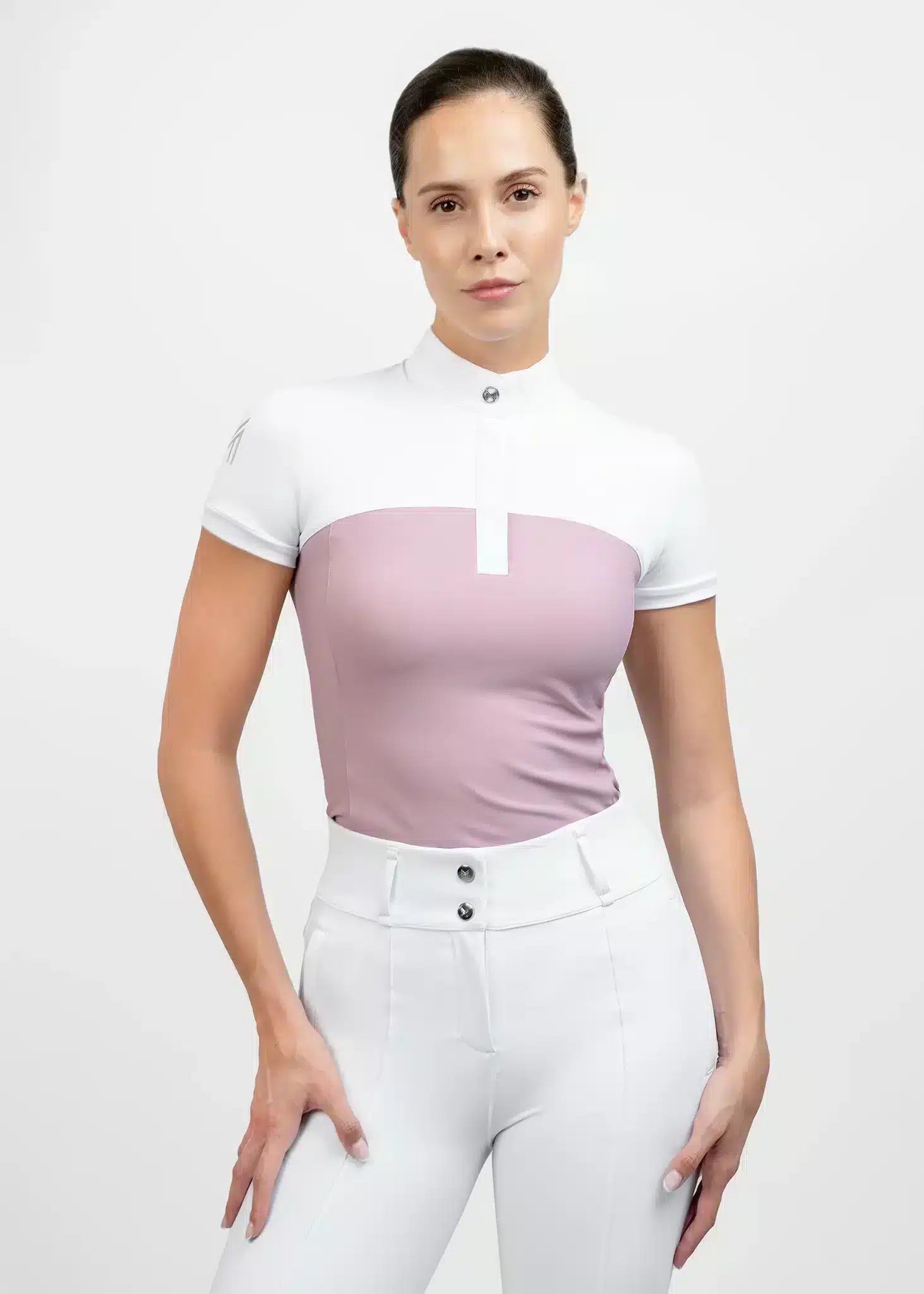 Maximilian Equestrian Era Short Sleeve Show Shirt Mauve by Maximilian Equestrian at Try a Bit