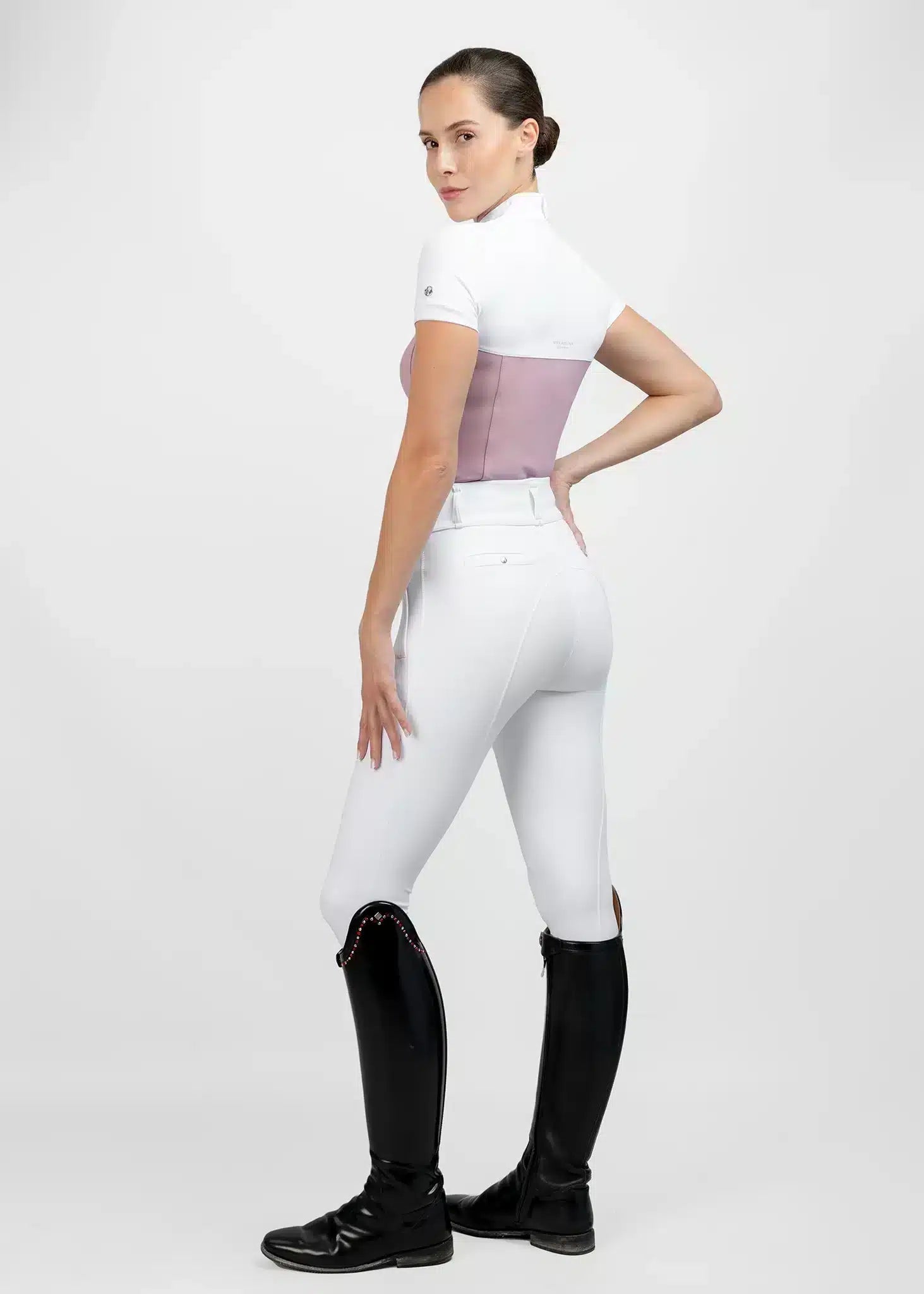 Maximilian Equestrian Era Short Sleeve Show Shirt Mauve by Maximilian Equestrian at Try a Bit