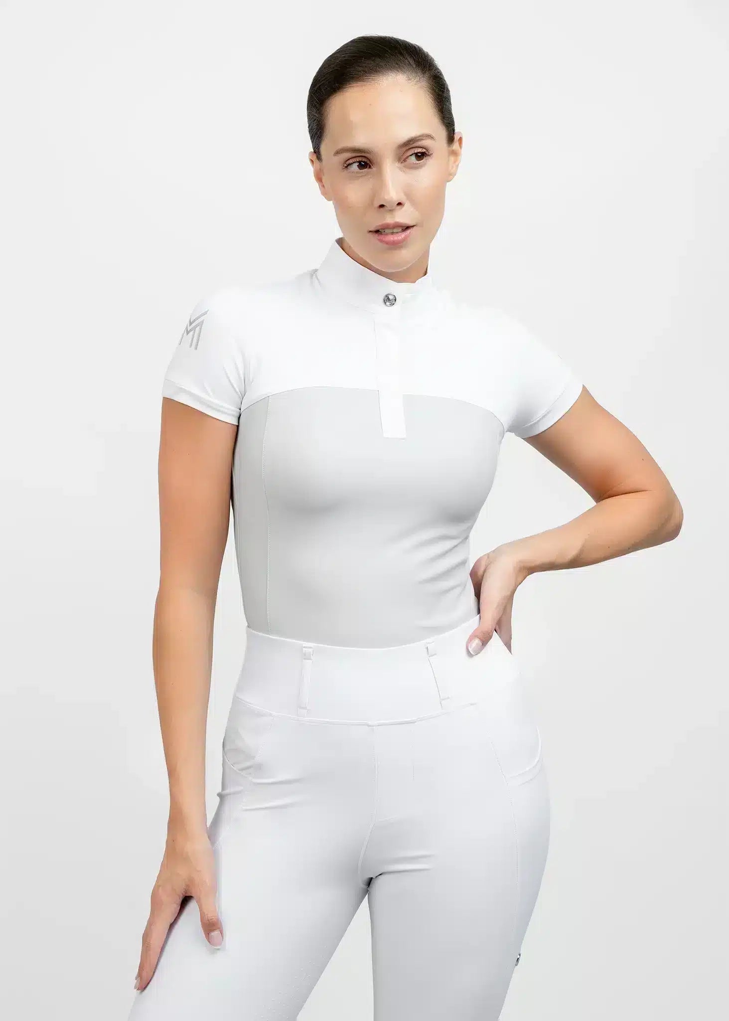 Maximilian Equestrian Era Short Sleeve Show Shirt Glacier by Maximilian Equestrian at Try a Bit