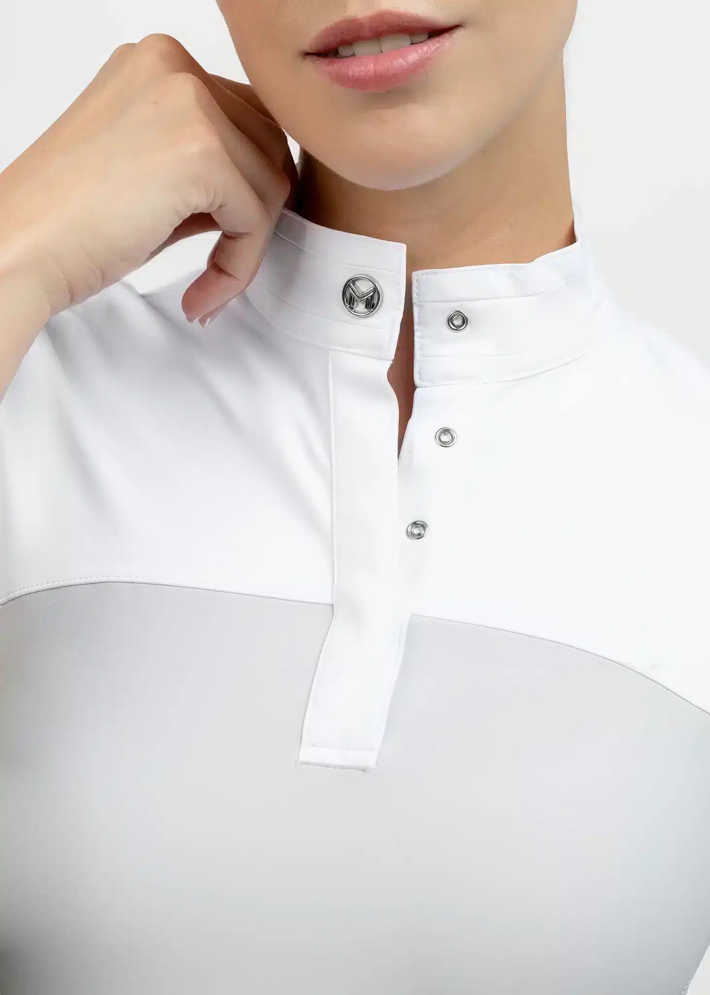 Maximilian Equestrian Era Short Sleeve Show Shirt Glacier by Maximilian Equestrian at Try a Bit