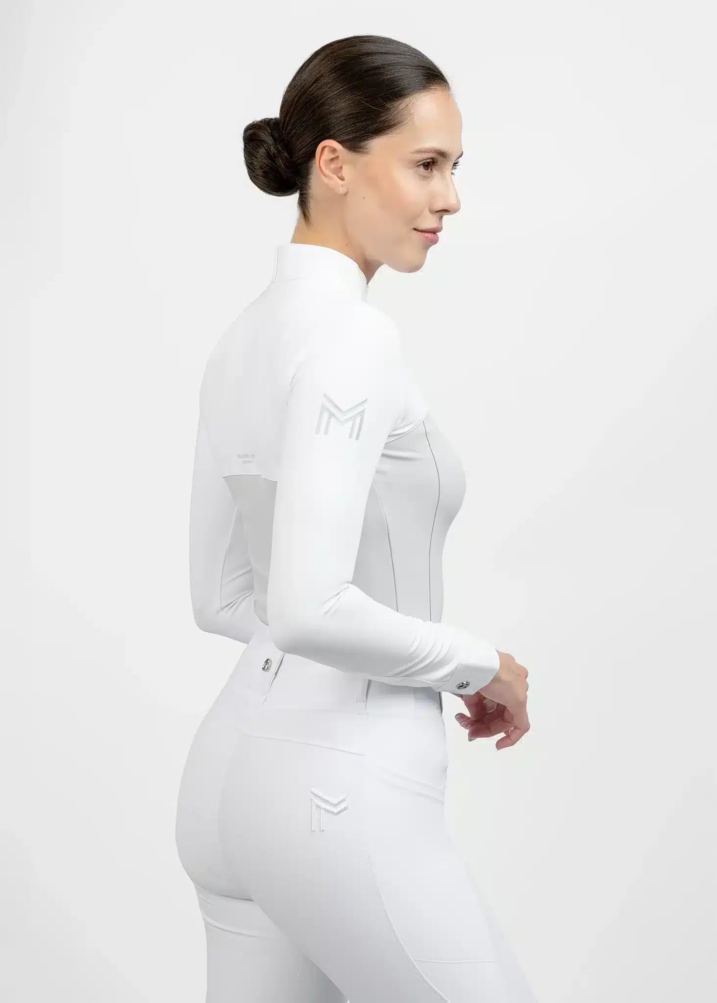 Maximilian Equestrian Era Long Sleeve Show Shirt Grey by Maximilian Equestrian at Try a Bit