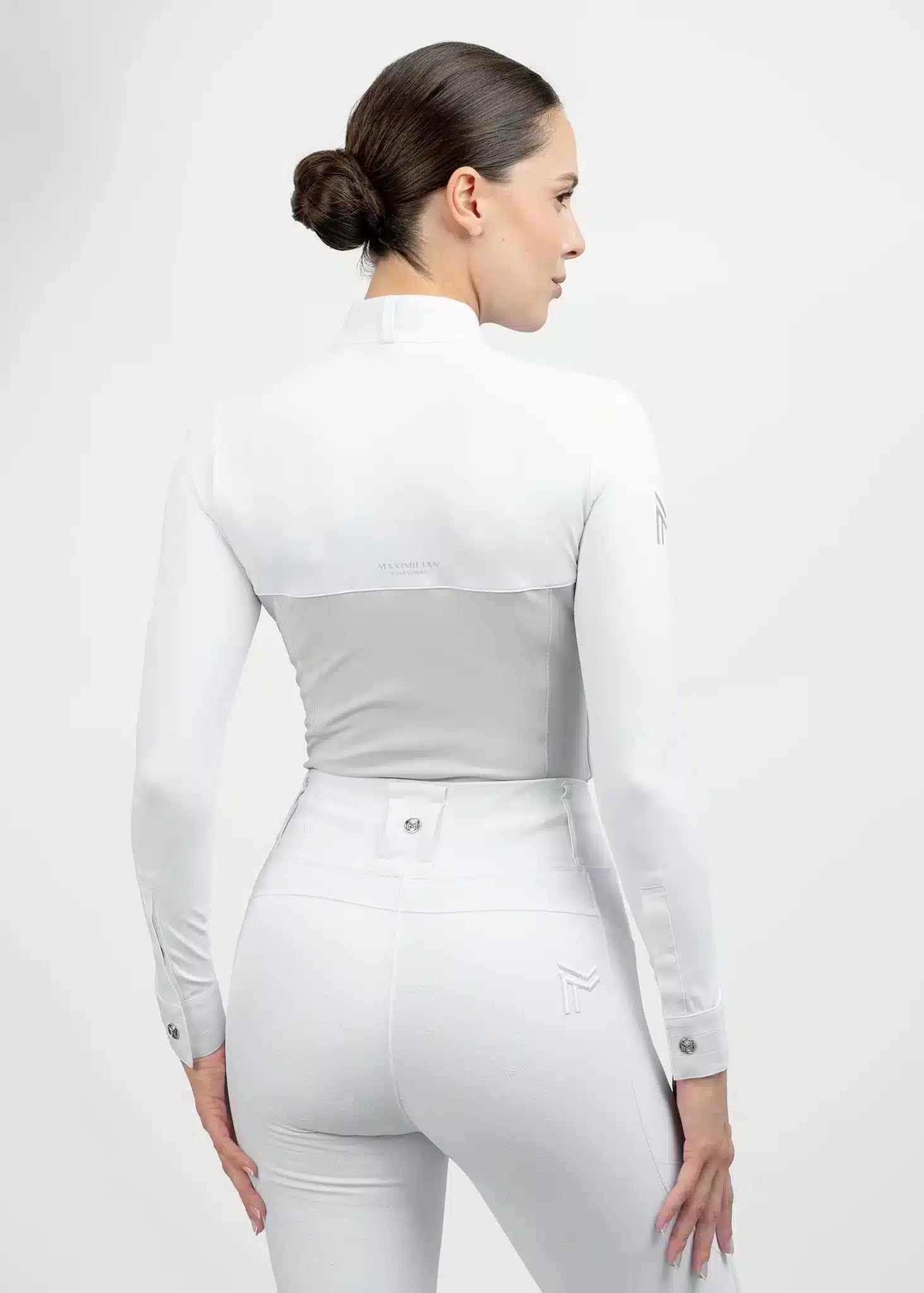 Maximilian Equestrian Era Long Sleeve Show Shirt Grey by Maximilian Equestrian at Try a Bit