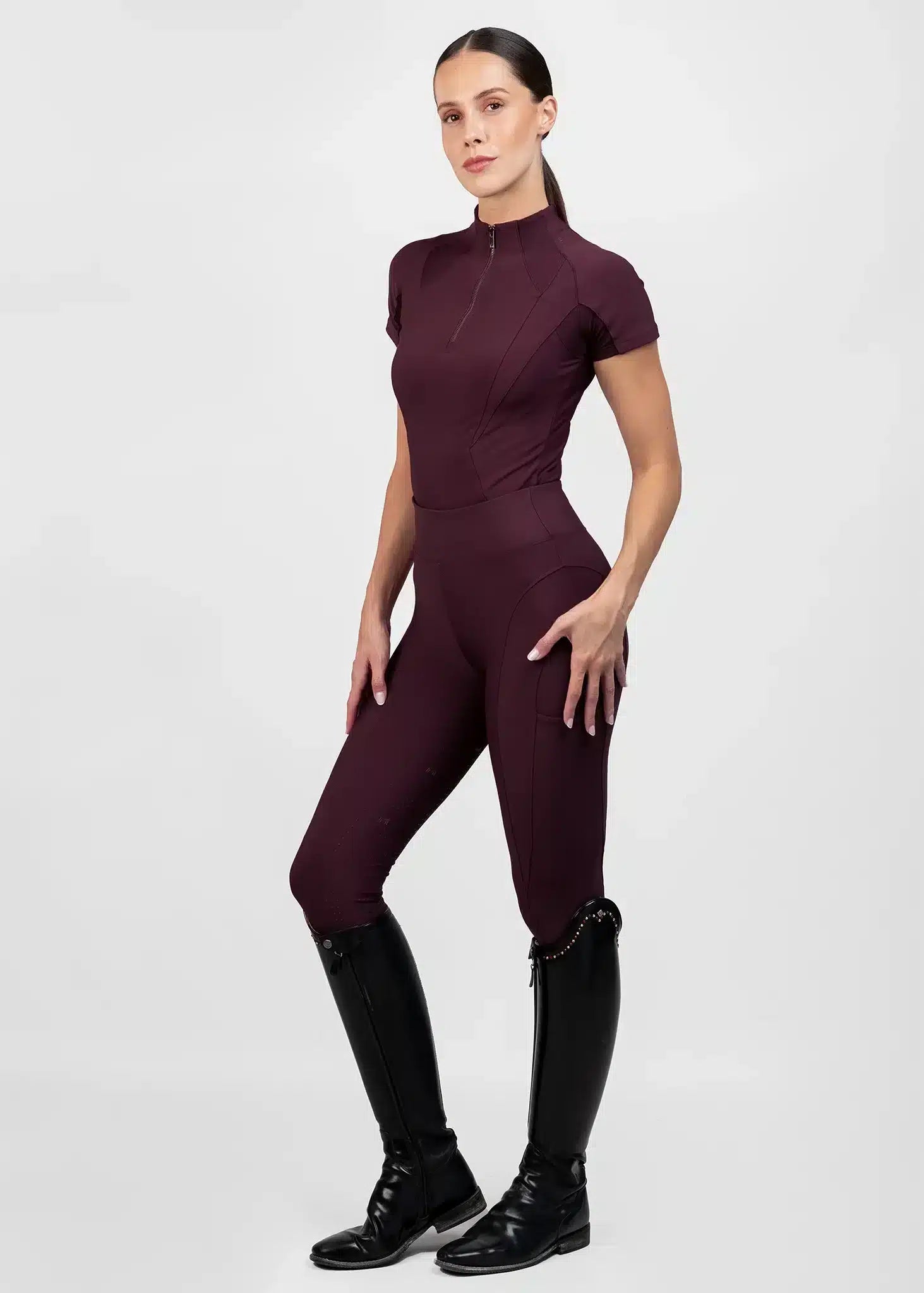 Maximilian Equestrian Frame Short Sleeve Base Layer - Performance Riding Top by Maximilian Equestrian at Try a Bit