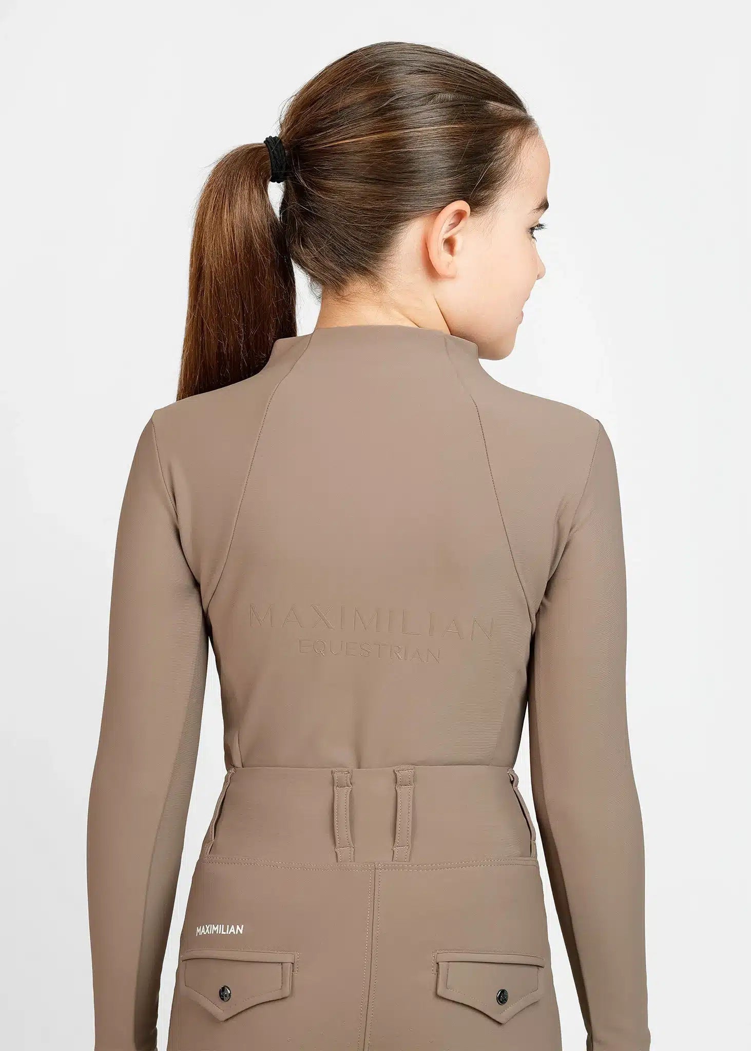 Maximilian Equestrian YR Long Sleeve Base Layer (Nougat) by Maximilian Equestrian at Try a Bit