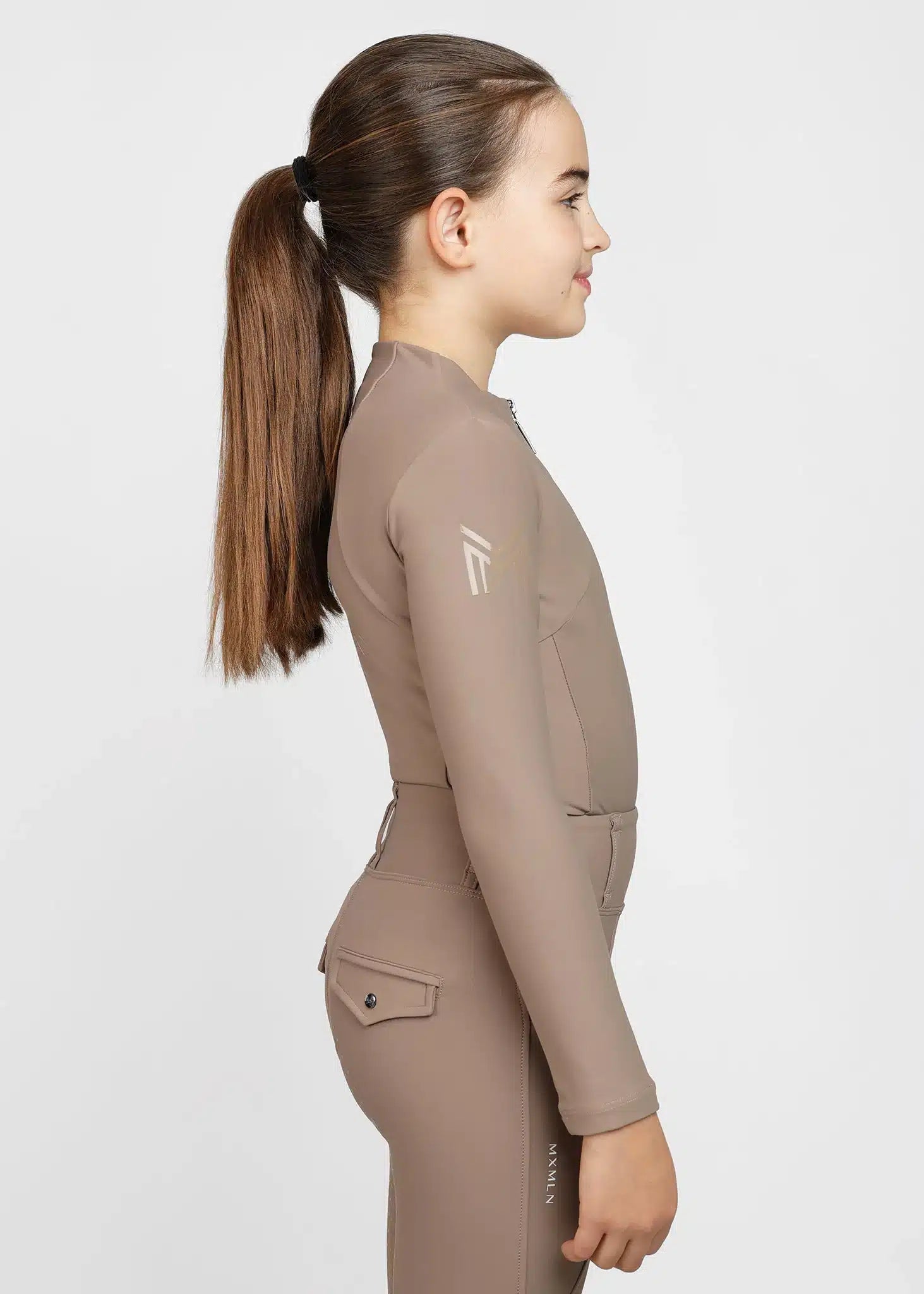 Maximilian Equestrian YR Long Sleeve Base Layer (Nougat) by Maximilian Equestrian at Try a Bit