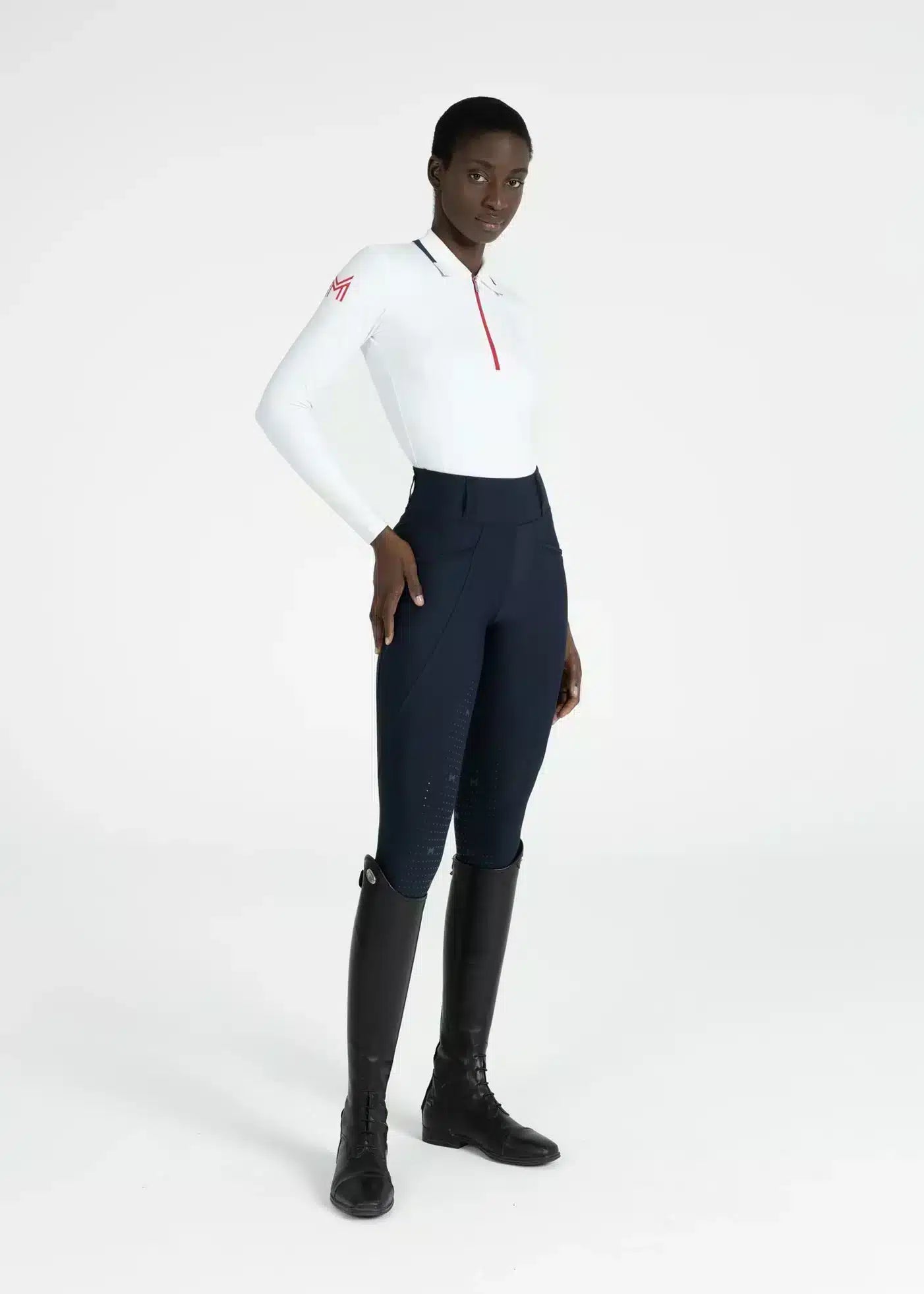 Maximilian Equestrian Pro Riding Leggings Atlantic by Maximilian Equestrian at Try a Bit
