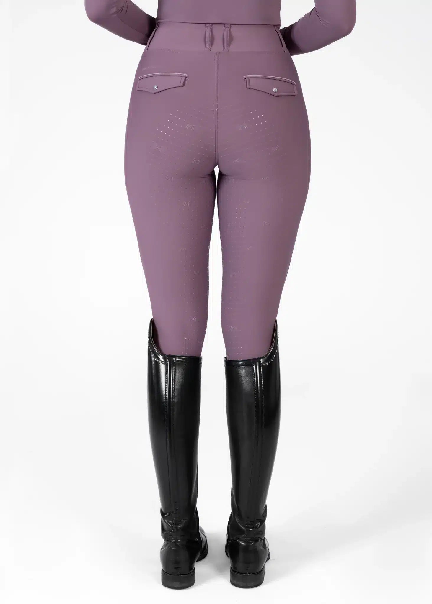 Maximilian Equestrian Pro Riding Leggings Plum by Maximilian Equestrian at Try a Bit