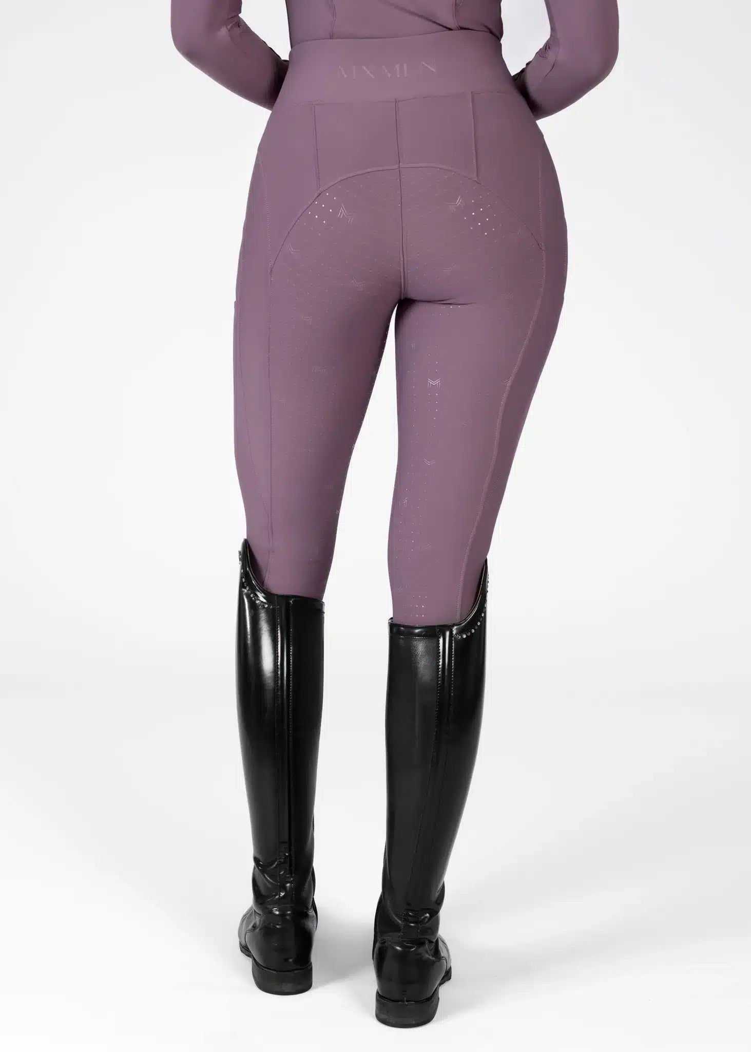 Maximilian Equestrian Outline Riding Leggings Plum by Maximilian Equestrian at Try a Bit