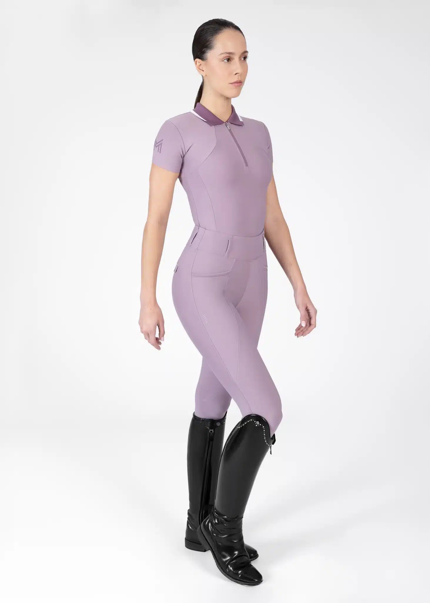 Maximilian Equestrian Pro Riding Leggings Orchid by Maximilian Equestrian at Try a Bit