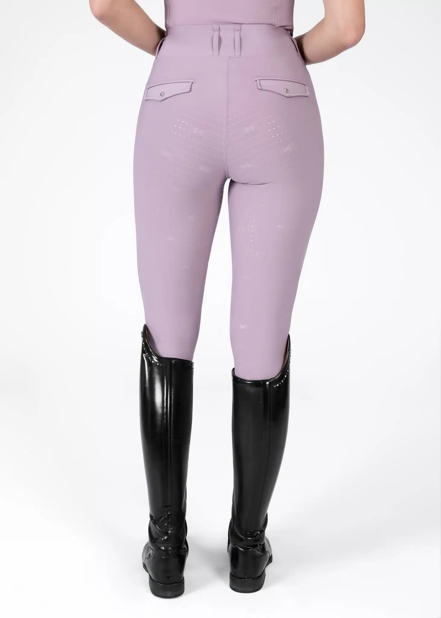 Maximilian Equestrian Pro Riding Leggings Orchid by Maximilian Equestrian at Try a Bit