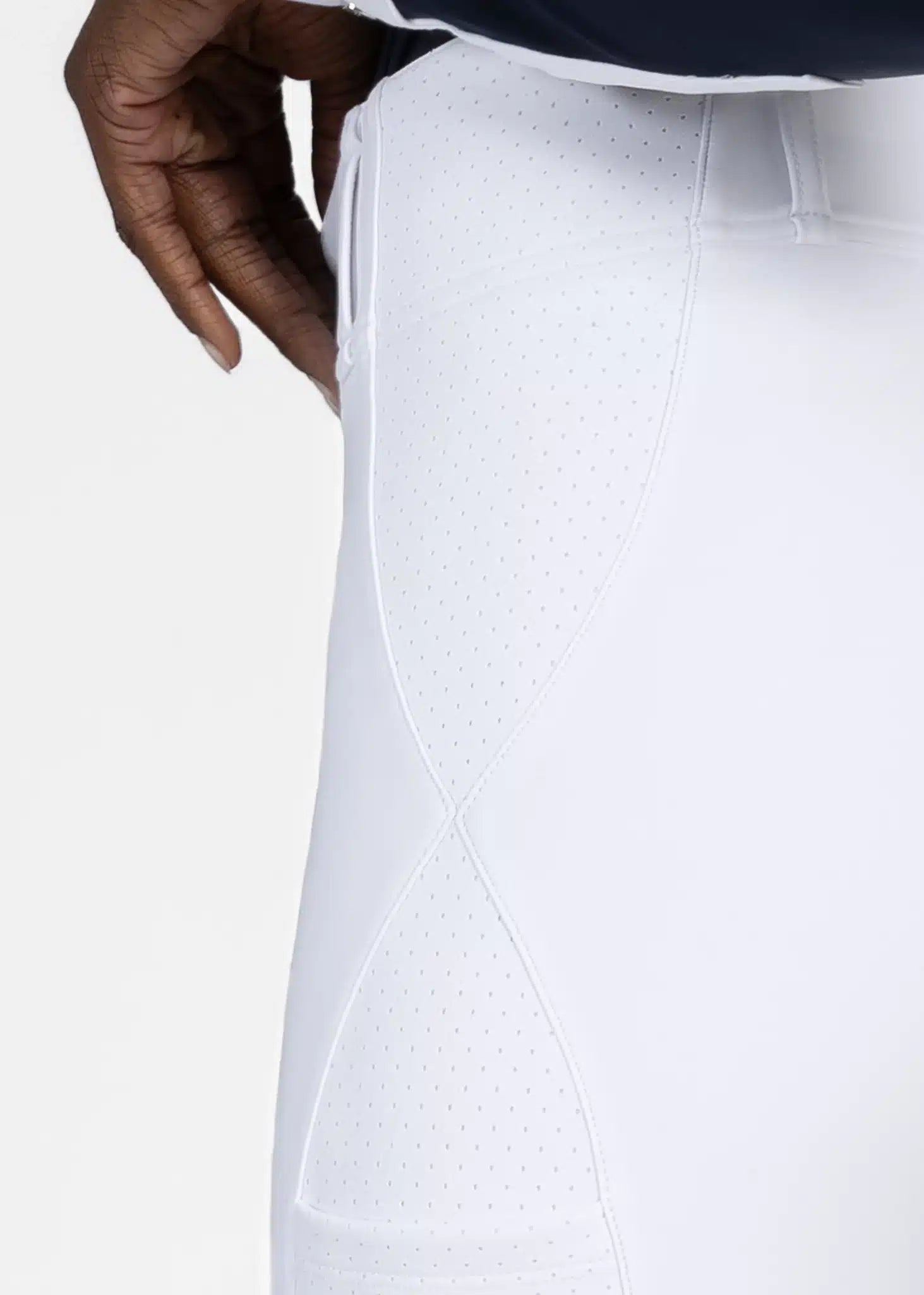 Maximilian Equestrian Aero Breeches White/Gold by Maximilian Equestrian at Try a Bit