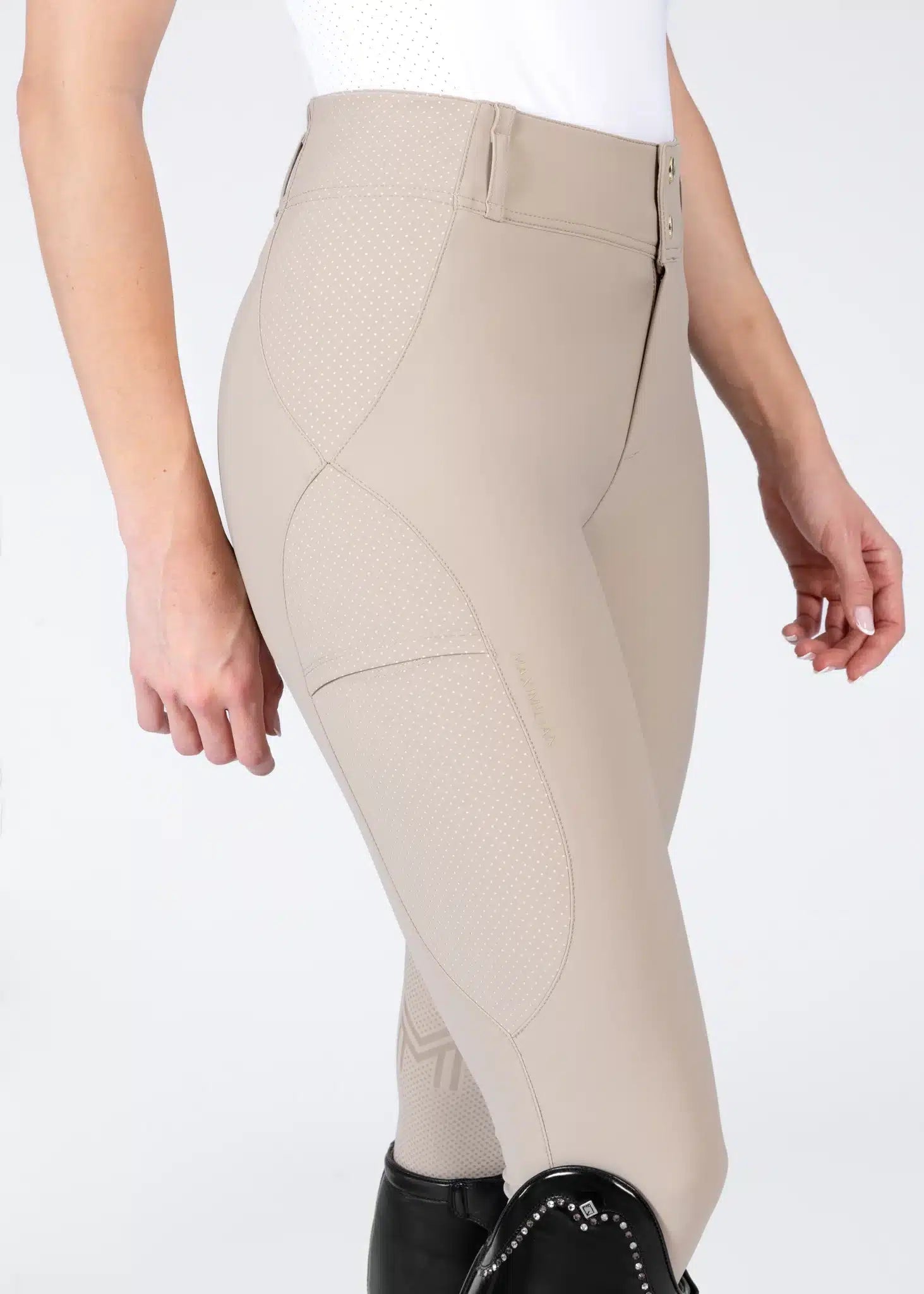 Maximilian Equestrian Aero Breeches Beige by Maximilian Equestrian at Try a Bit