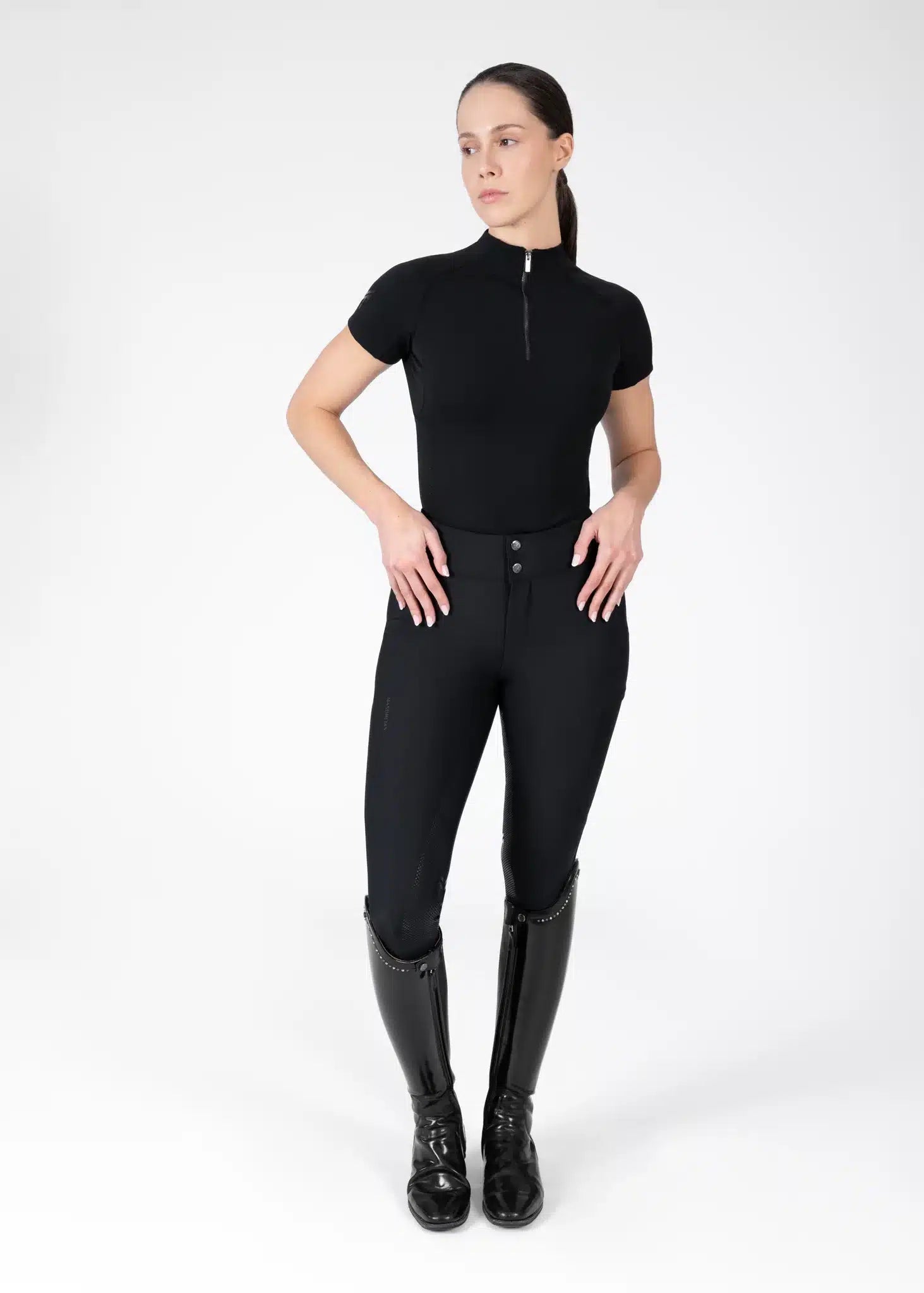 Maximilian Equestrian Aero Breeches Black by Maximilian Equestrian at Try a Bit