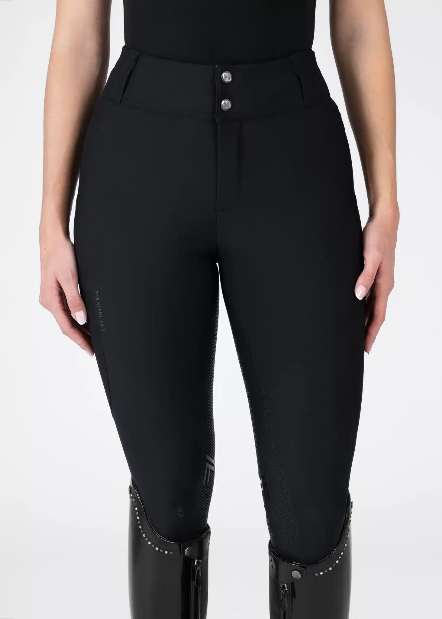 Maximilian Equestrian Aero Breeches Black by Maximilian Equestrian at Try a Bit