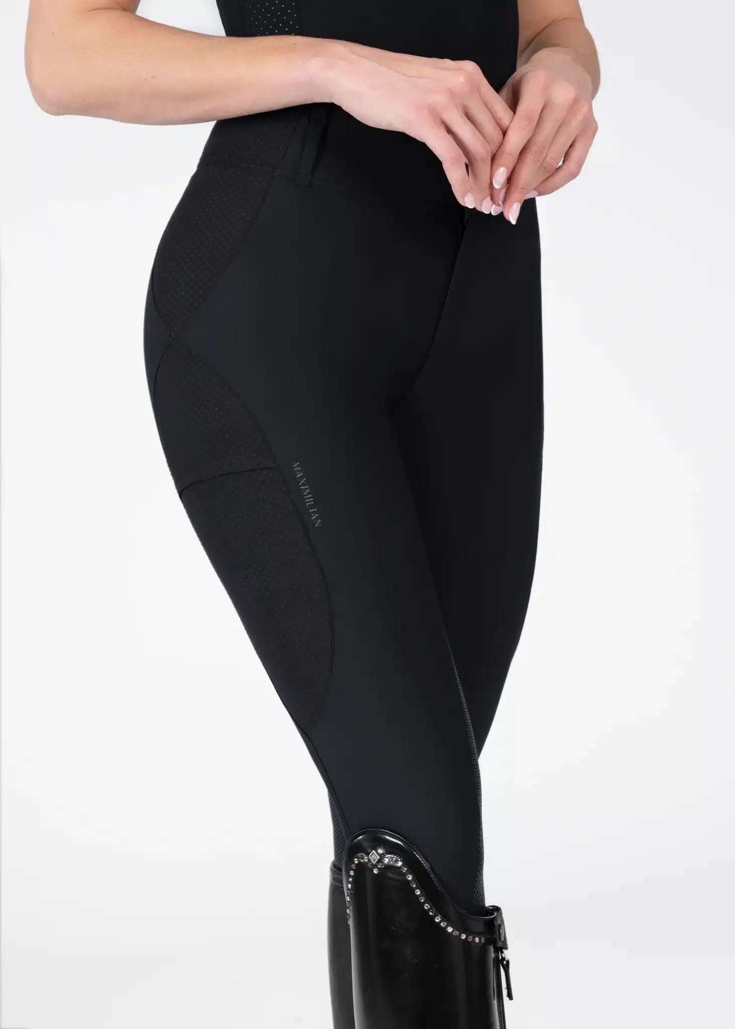 Maximilian Equestrian Aero Breeches Black by Maximilian Equestrian at Try a Bit
