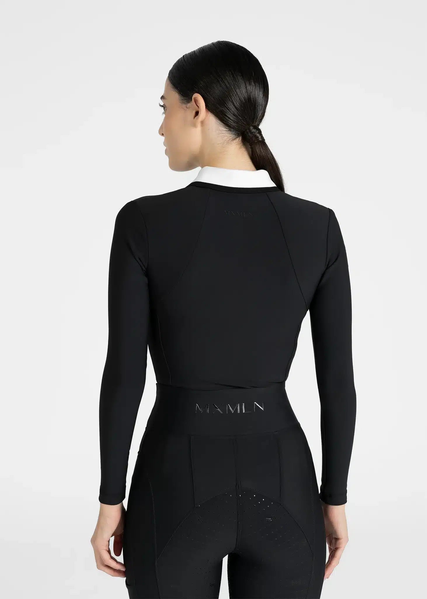 Maximilian Equestrian Concept Long Sleeve Polo Shirt (Black) by Maximilian Equestrian at Try a Bit