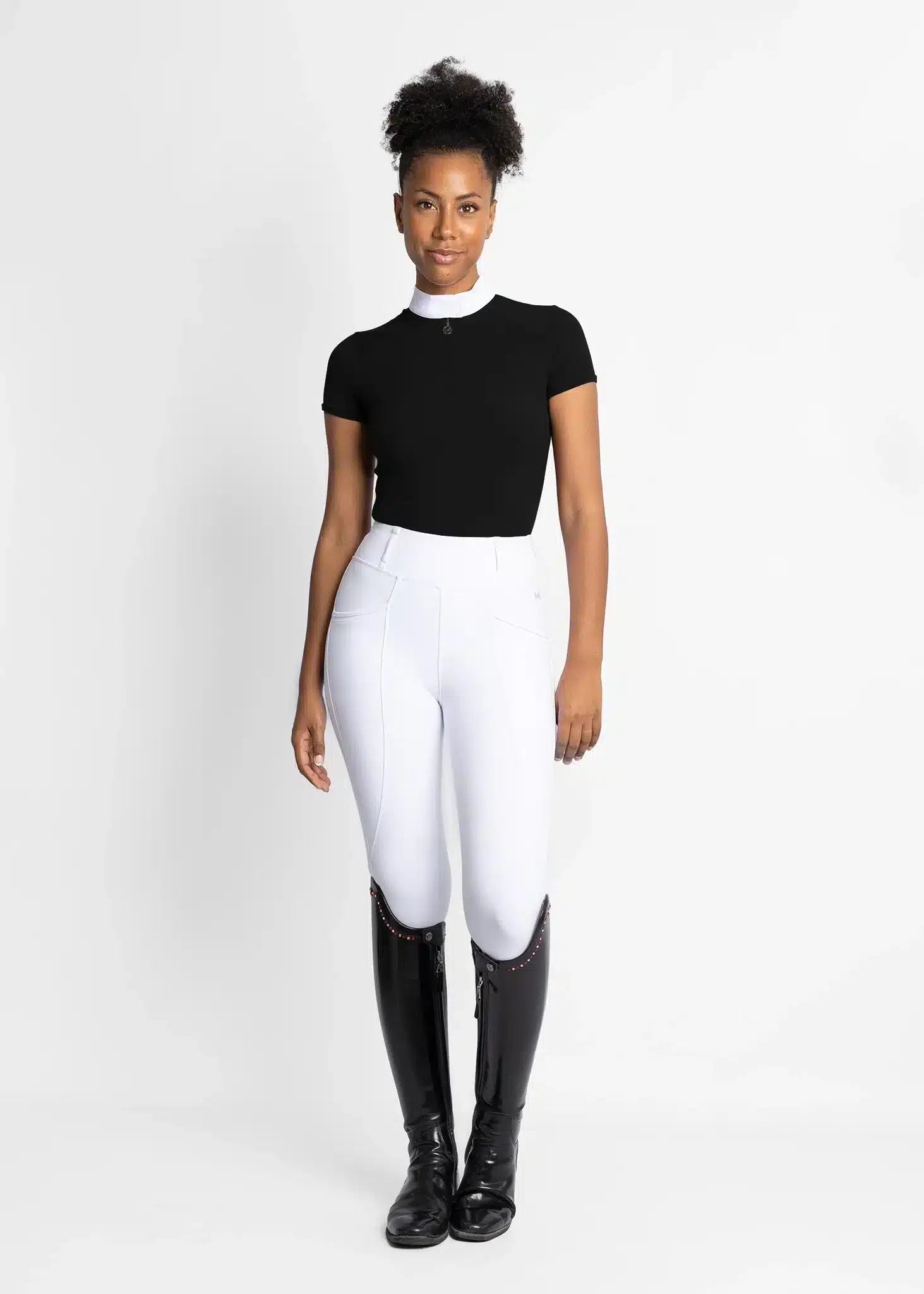 Maximilian Equestrian Air Short Sleeve Show Shirt Black by Maximilian Equestrian at Try a Bit