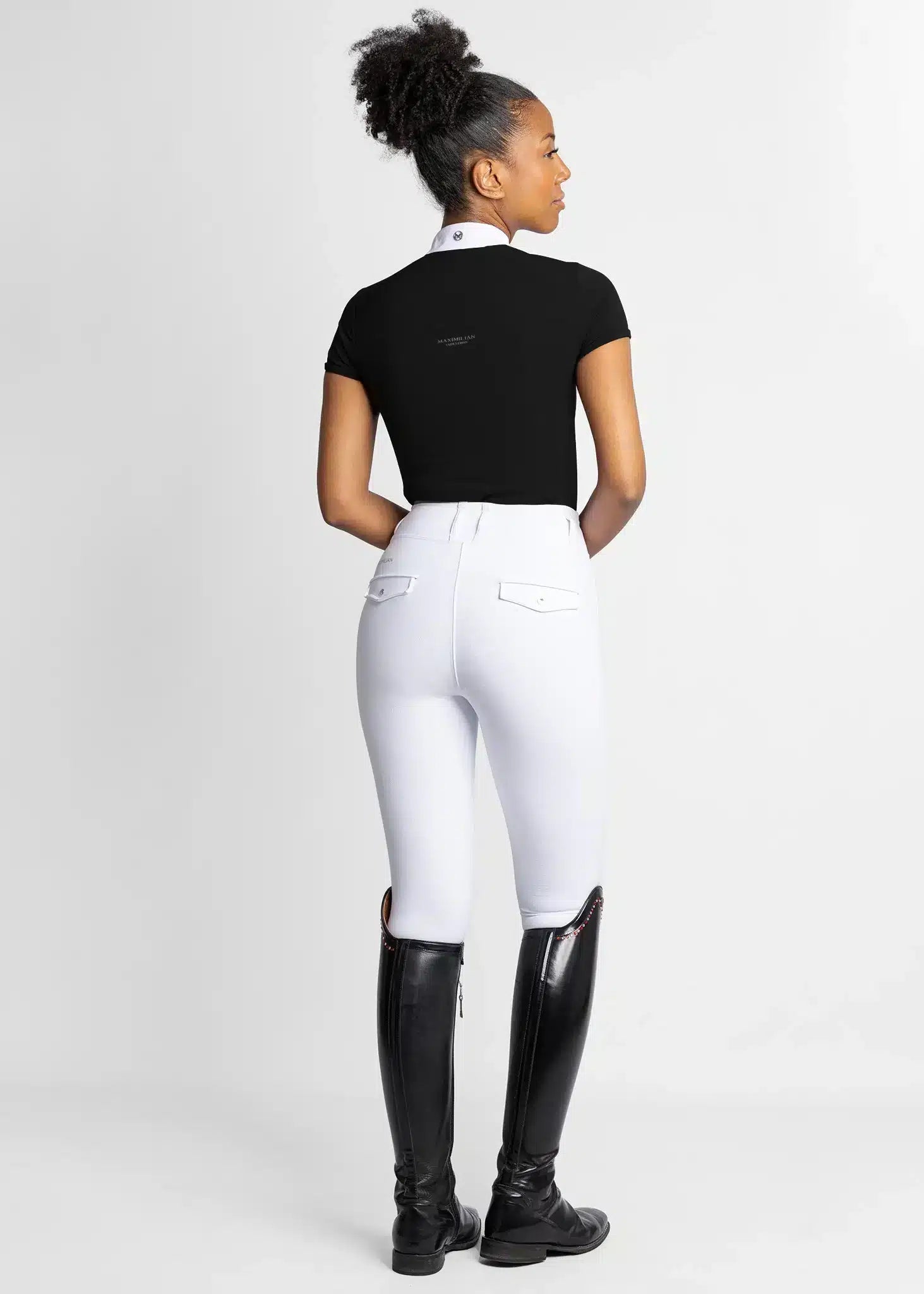 Maximilian Equestrian Air Short Sleeve Show Shirt Black by Maximilian Equestrian at Try a Bit