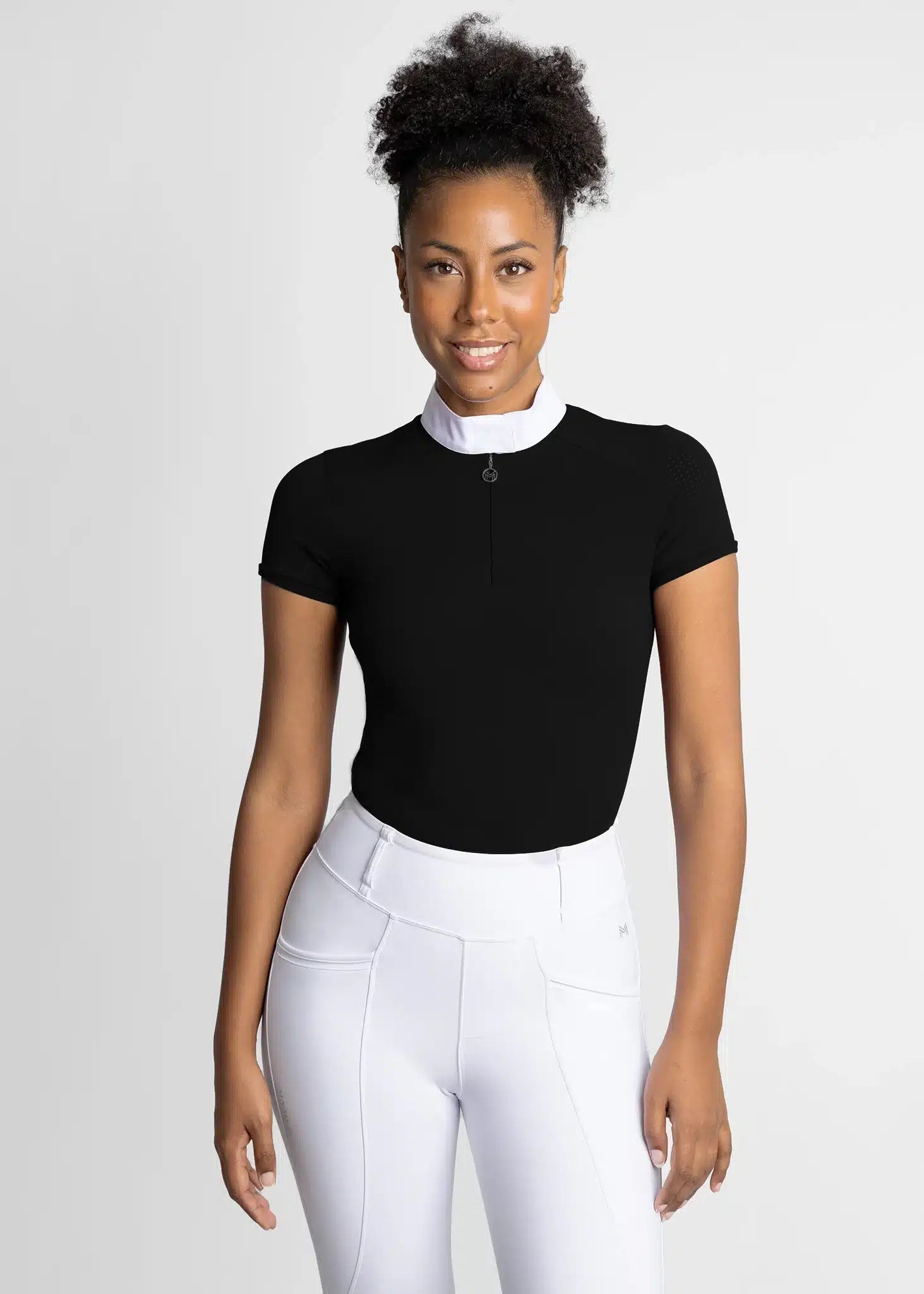 Maximilian Equestrian Air Short Sleeve Show Shirt Black by Maximilian Equestrian at Try a Bit