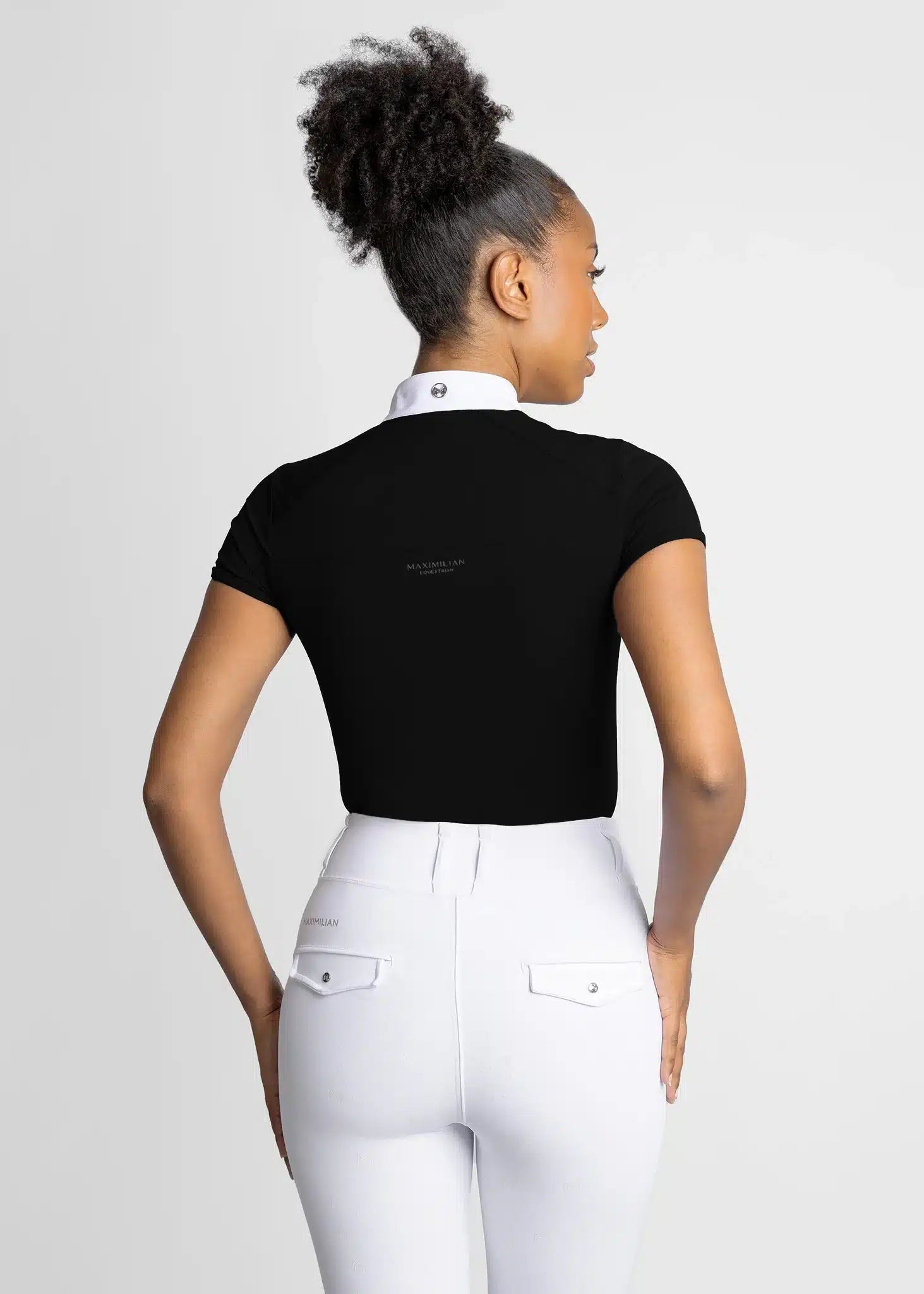 Maximilian Equestrian Air Short Sleeve Show Shirt Black by Maximilian Equestrian at Try a Bit
