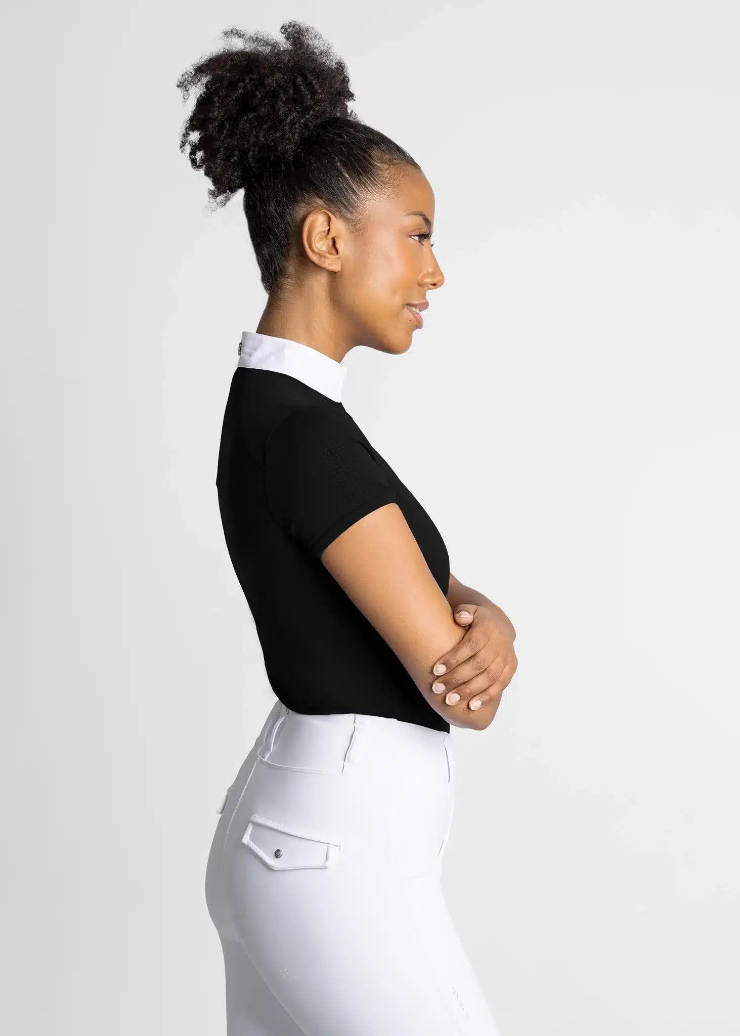 Maximilian Equestrian Air Short Sleeve Show Shirt Black by Maximilian Equestrian at Try a Bit