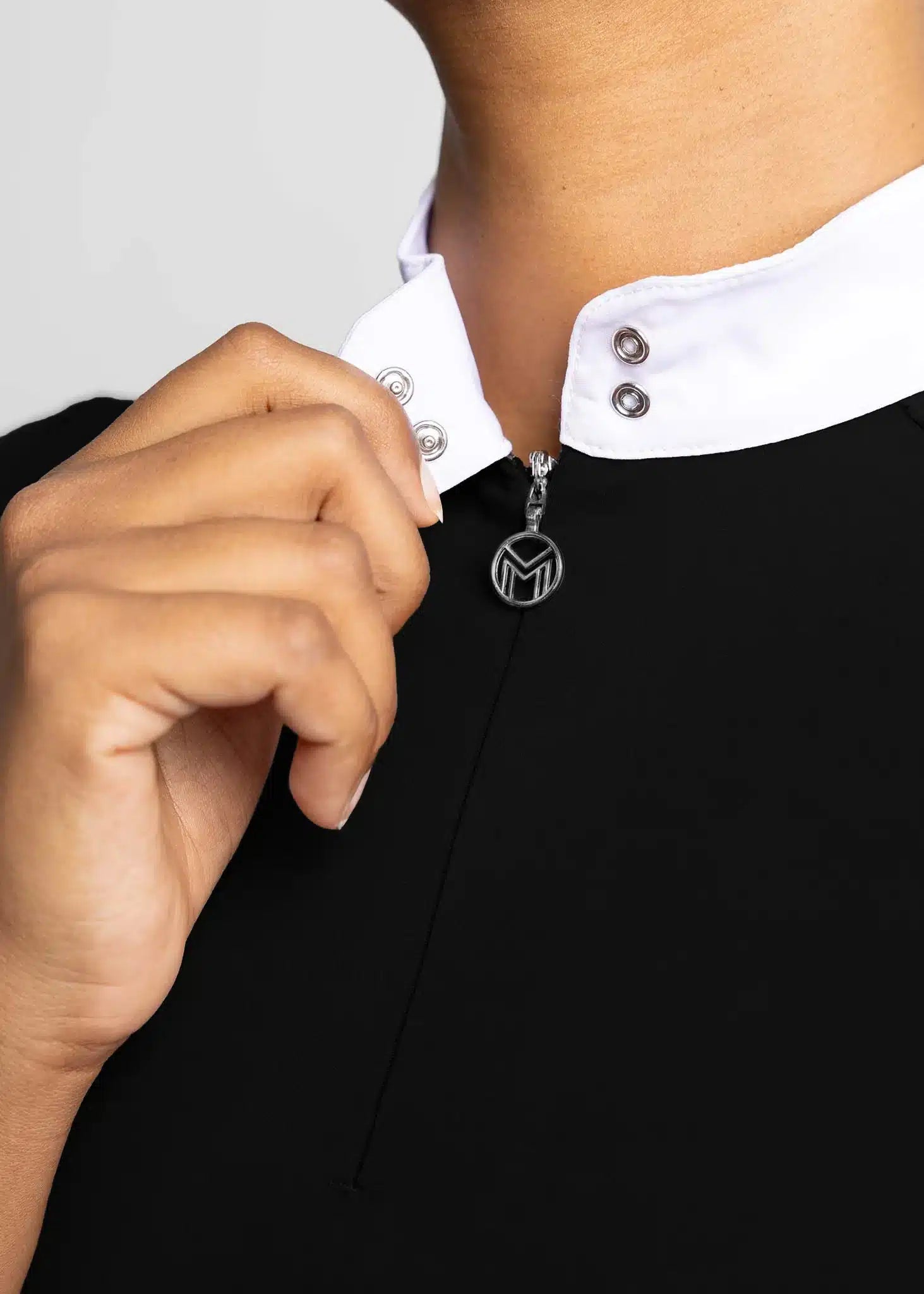 Maximilian Equestrian Air Short Sleeve Show Shirt Black by Maximilian Equestrian at Try a Bit
