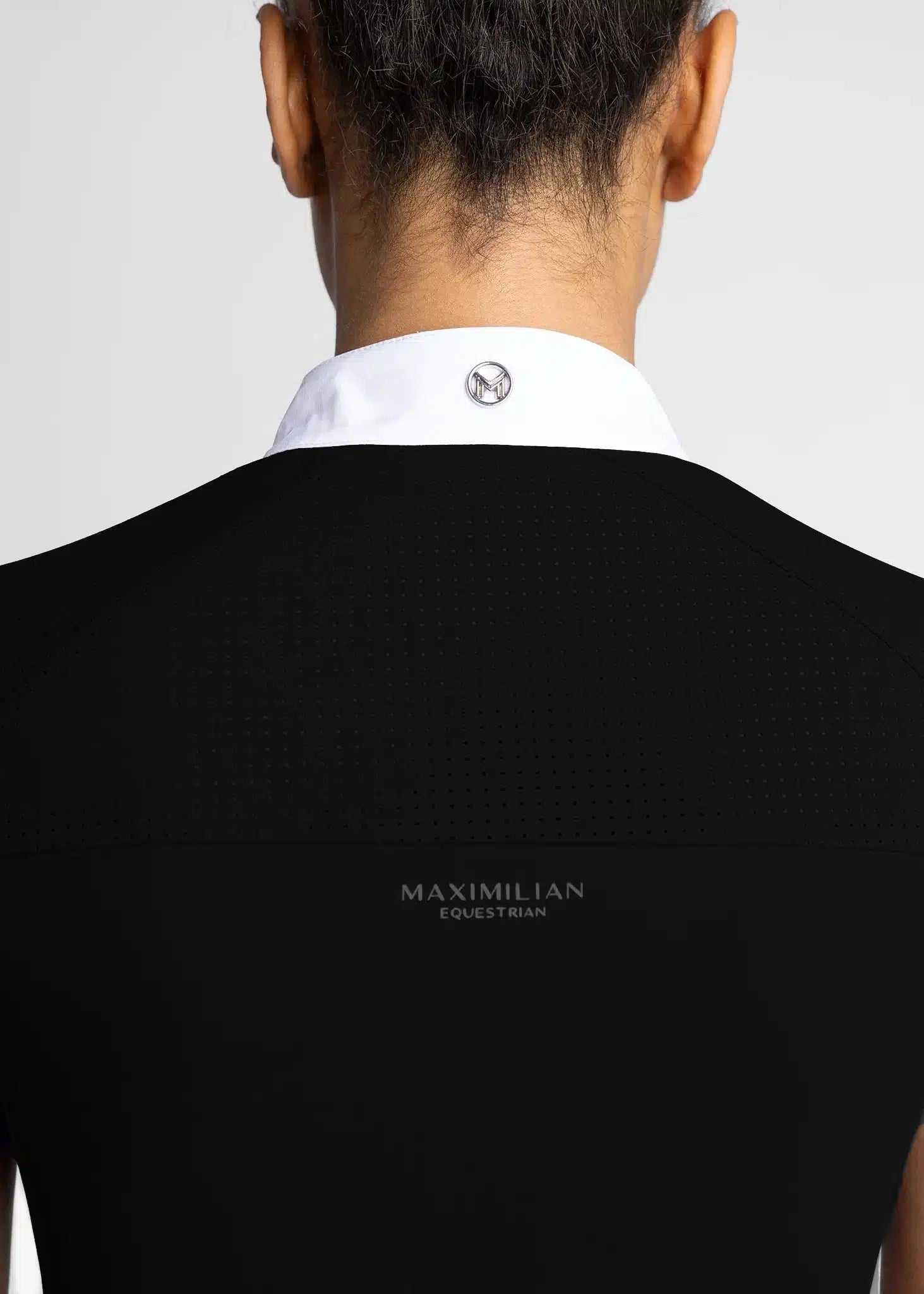 Maximilian Equestrian Air Short Sleeve Show Shirt Black by Maximilian Equestrian at Try a Bit