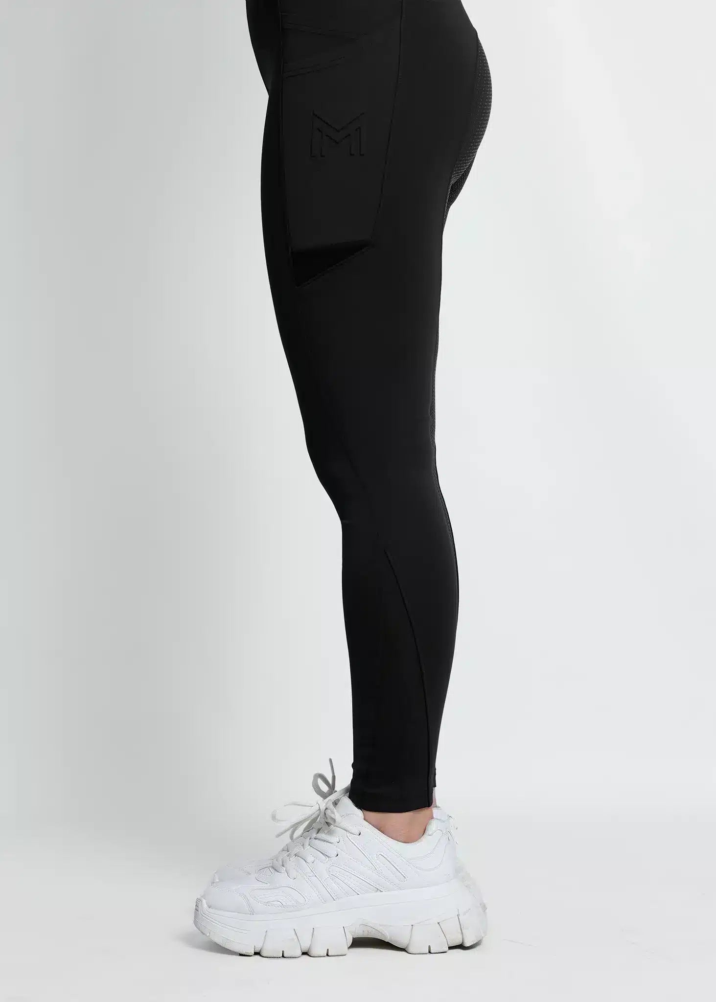 Maximilian Equestrian Tech Riding Leggings Black by Maximilian Equestrian at Try a Bit