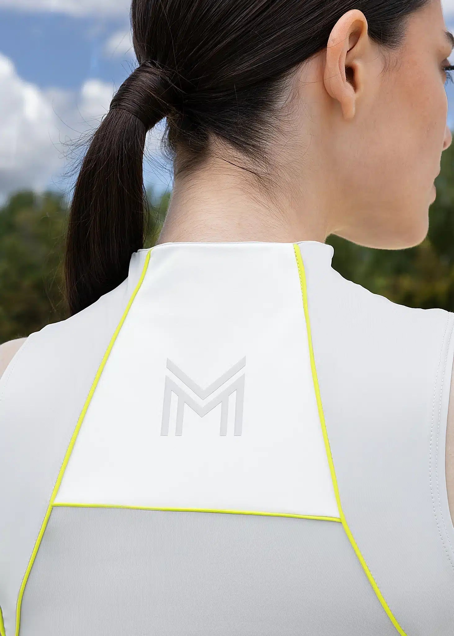 Maximilian Equestrian Sleeveless Base Layer (Glacier/Lime) by Maximilian Equestrian at Try a Bit