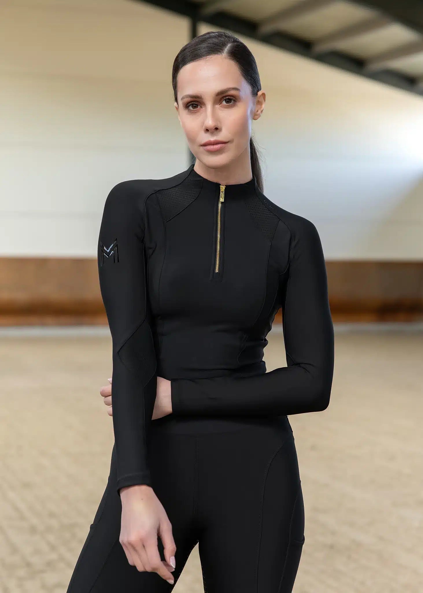 Maximilian Equestrian Frame Long Sleeve Base Layer Performance Riding Top by Maximilian Equestrian at Try a Bit