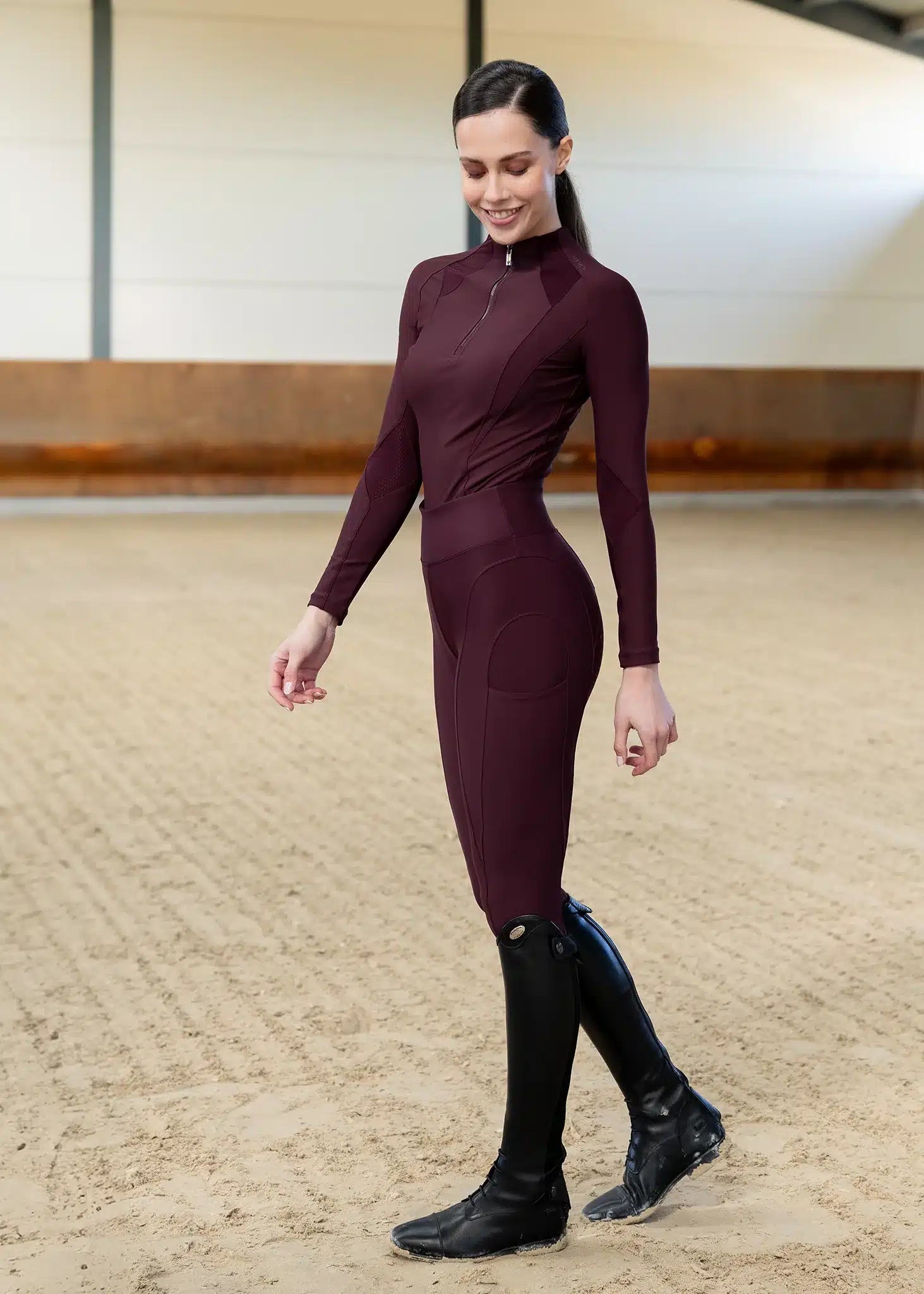 Maximilian Equestrian Frame Long Sleeve Base Layer Performance Riding Top by Maximilian Equestrian at Try a Bit
