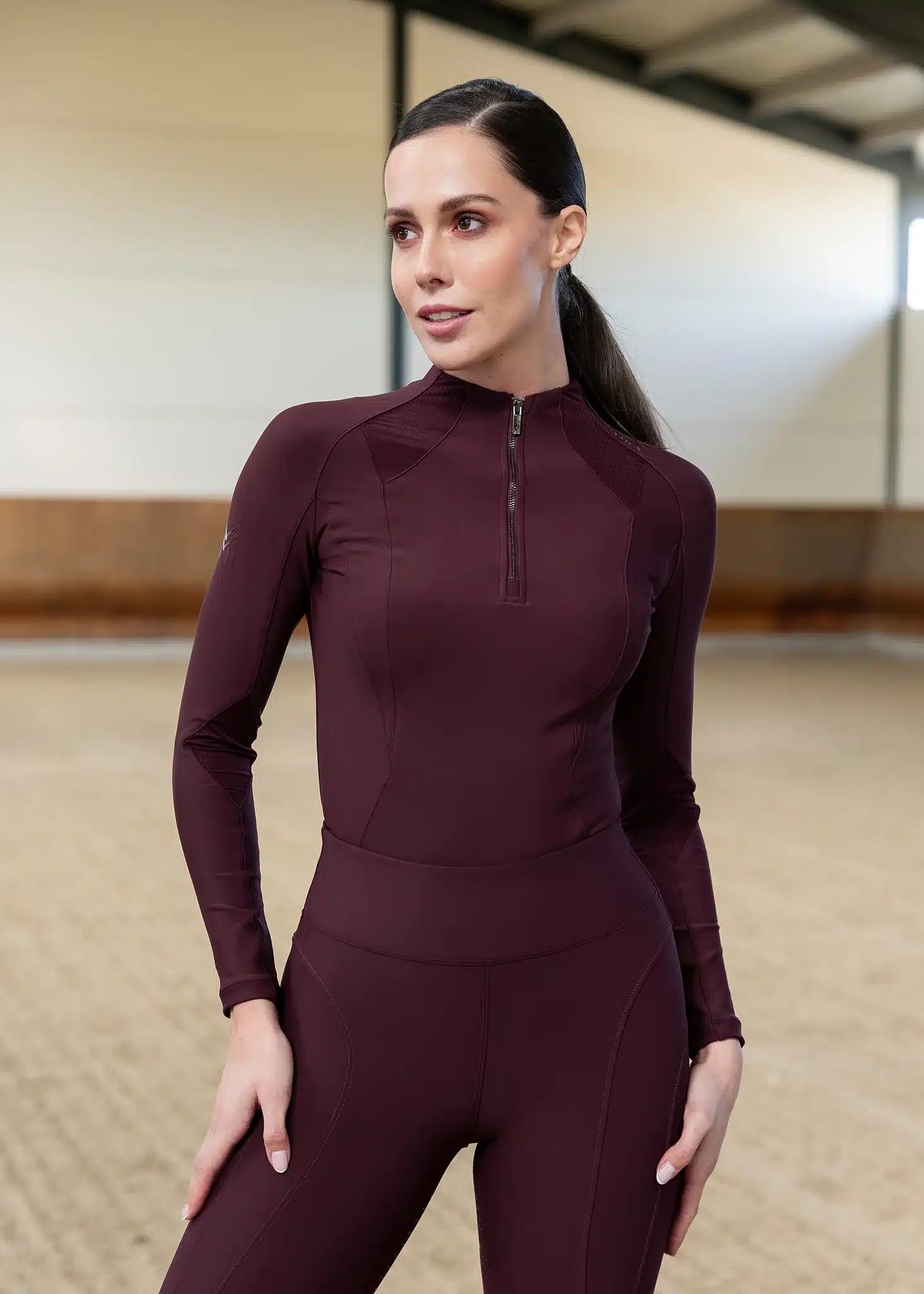 Maximilian Equestrian Frame Long Sleeve Base Layer Performance Riding Top by Maximilian Equestrian at Try a Bit