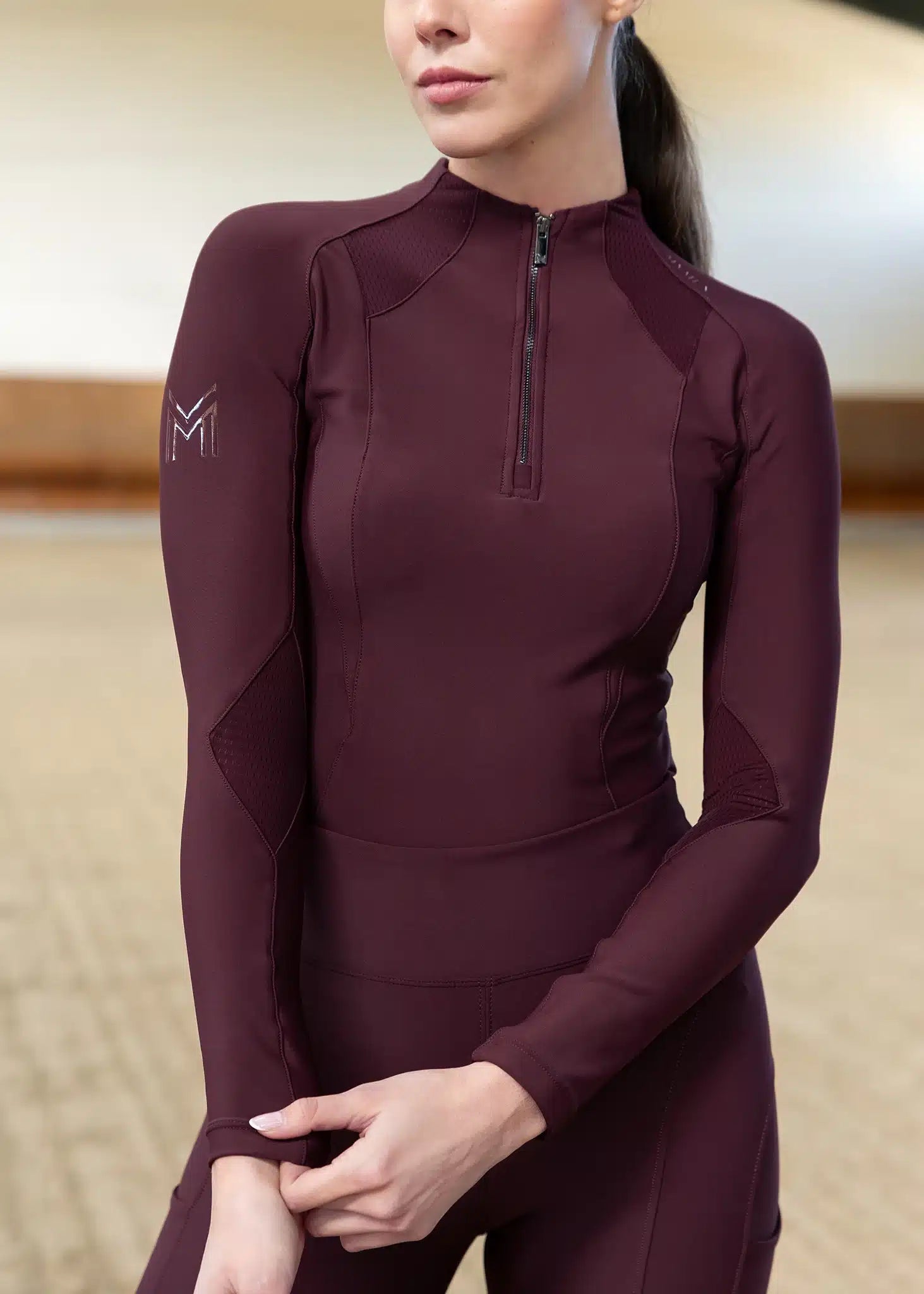 Maximilian Equestrian Frame Long Sleeve Base Layer Performance Riding Top by Maximilian Equestrian at Try a Bit
