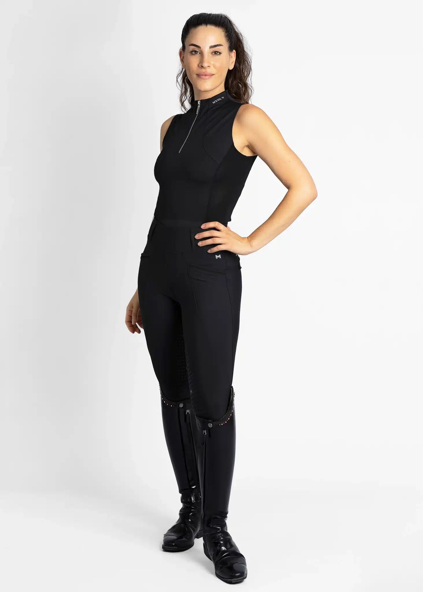Maximilian Equestrian Sleeveless Base Layer (Black) by Maximilian Equestrian at Try a Bit