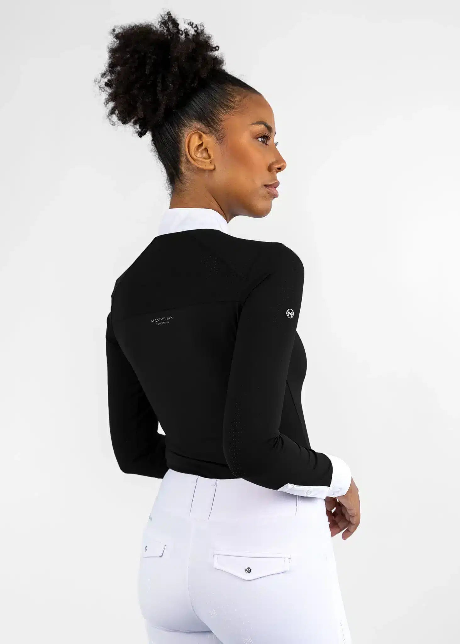 Maximilian Equestrian Air Long Sleeve Show Shirt Black by Maximilian Equestrian at Try a Bit