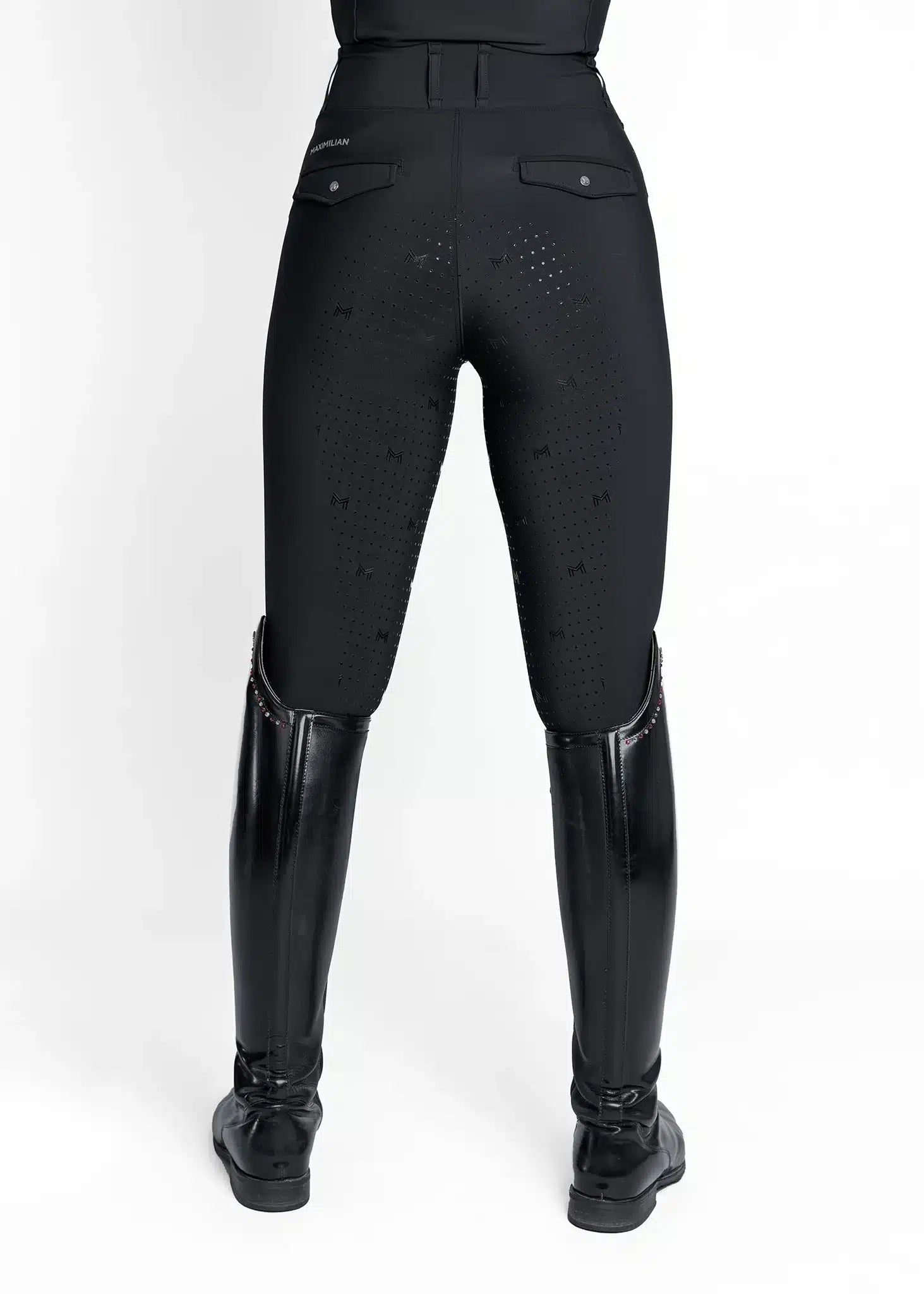 Maximilian Equestrian Pro Riding Leggings Black by Maximilian Equestrian at Try a Bit