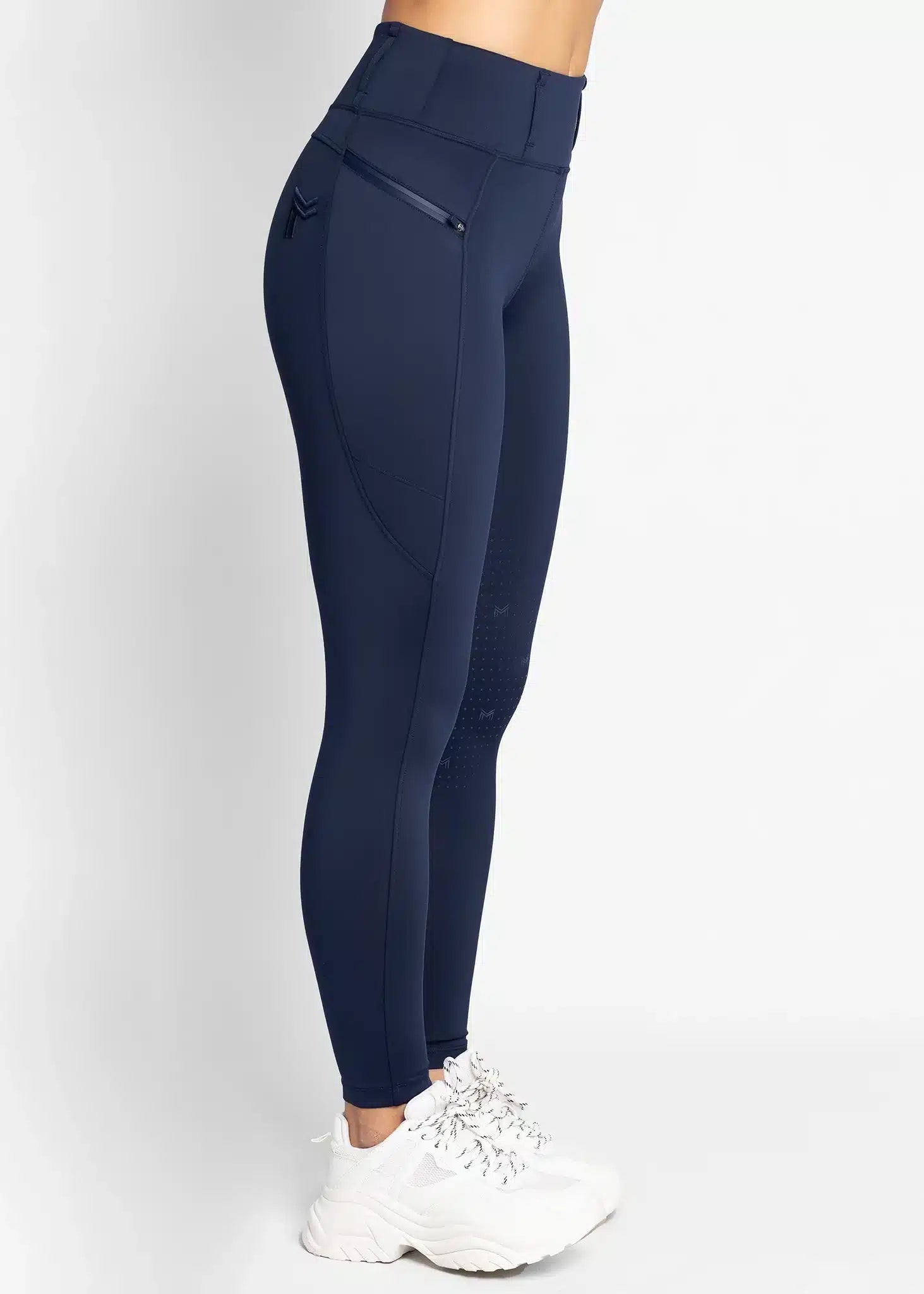 Maximilian Equestrian Studio Riding Leggings Navy by Maximilian Equestrian at Try a Bit