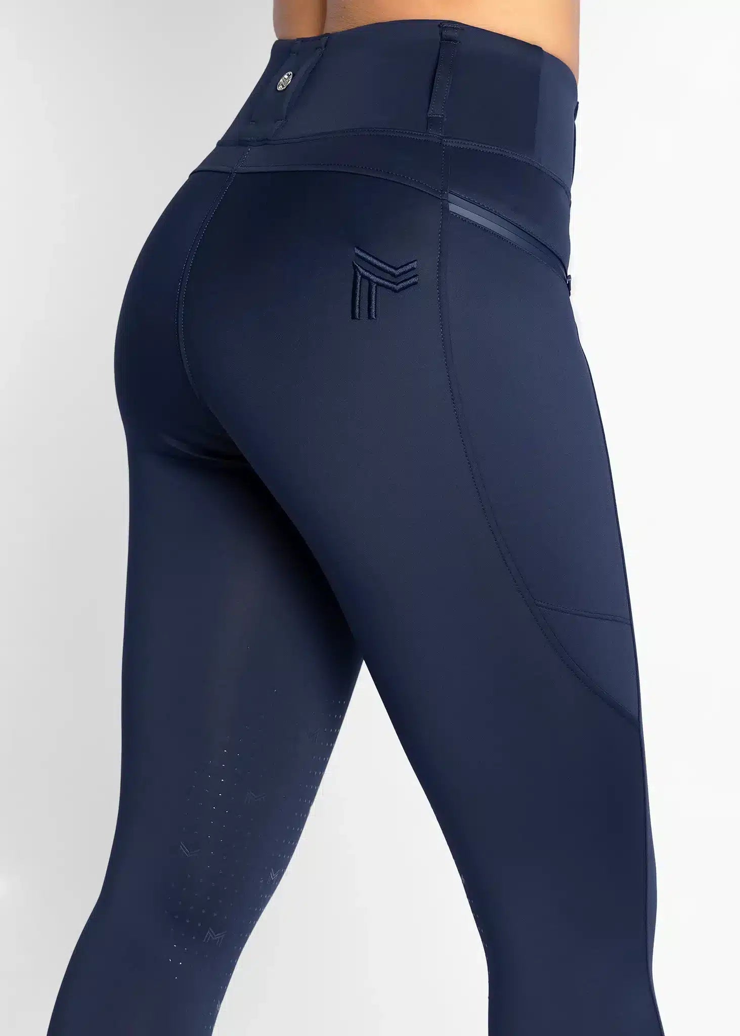 Maximilian Equestrian Studio Riding Leggings Navy by Maximilian Equestrian at Try a Bit