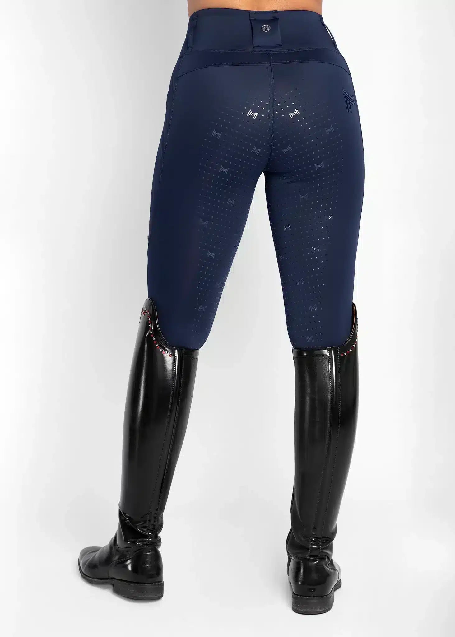 Maximilian Equestrian Studio Riding Leggings Navy by Maximilian Equestrian at Try a Bit