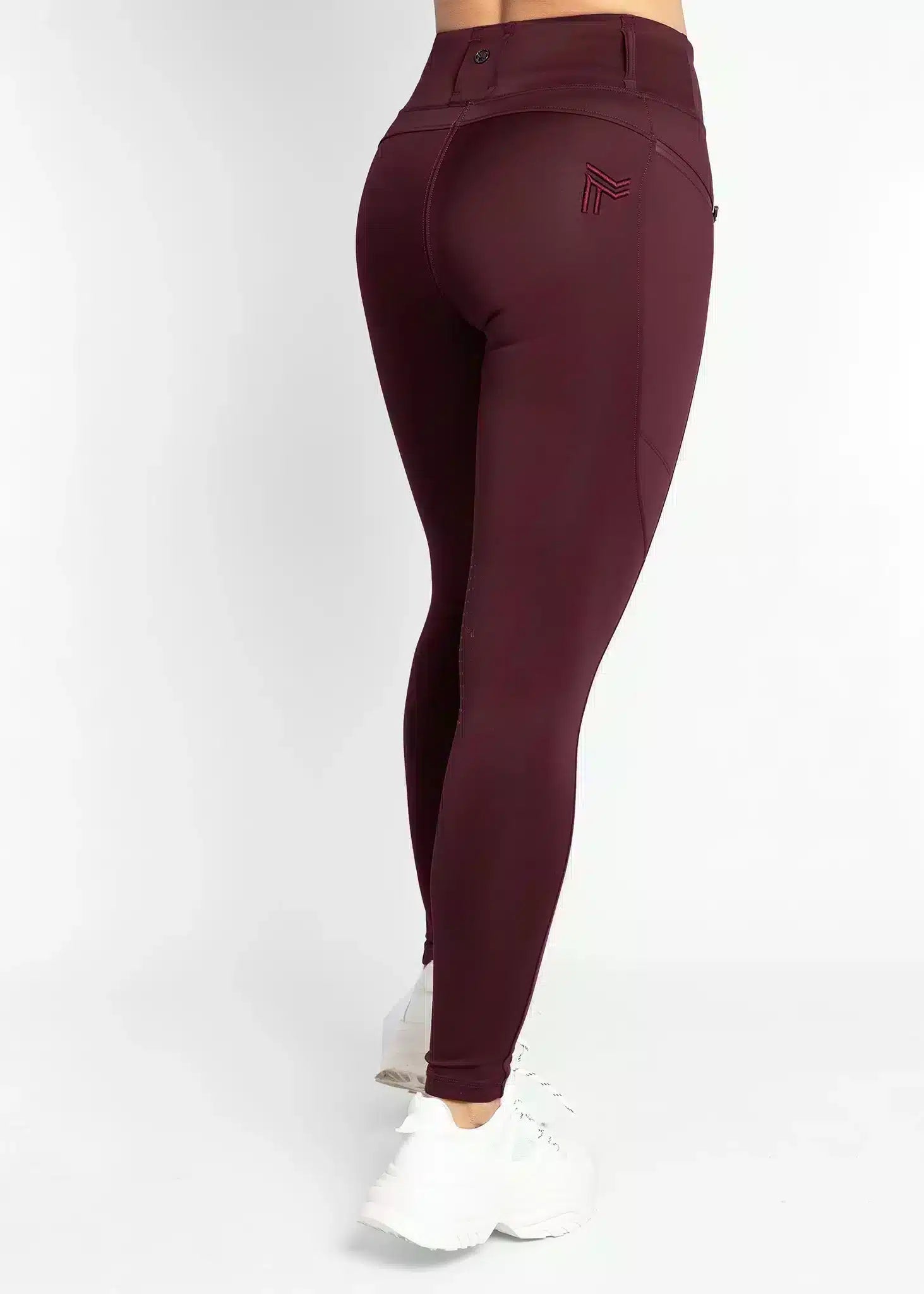 Maximilian Equestrian Studio Riding Leggings Burgundy by Maximilian Equestrian at Try a Bit