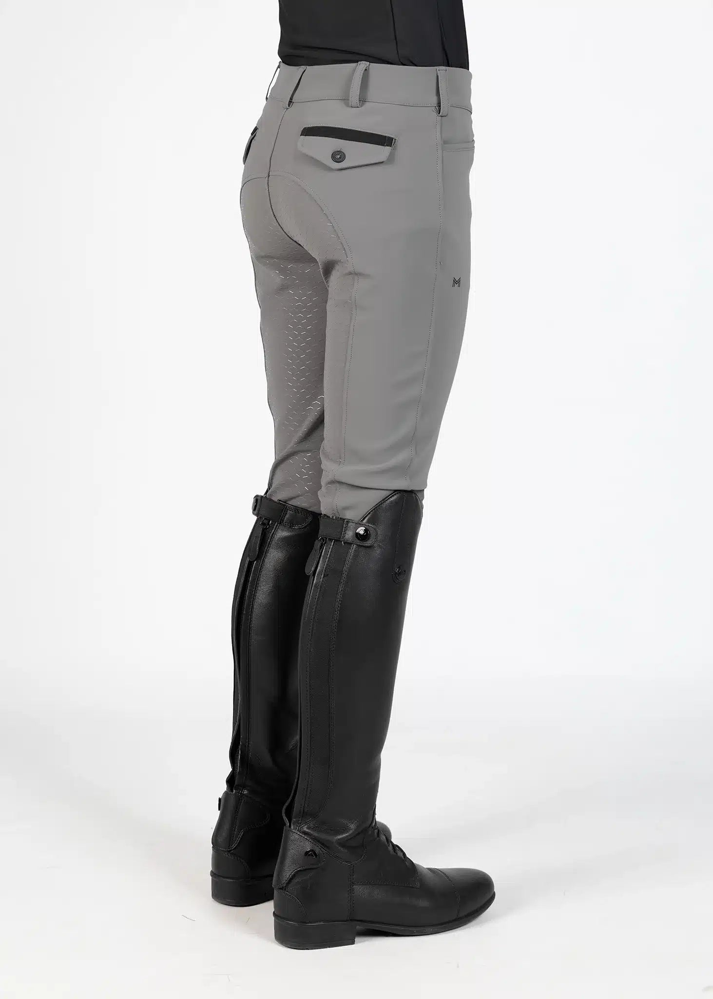 Maximilian Equestrian YR Performance Breeches (Grey) by Maximilian Equestrian at Try a Bit