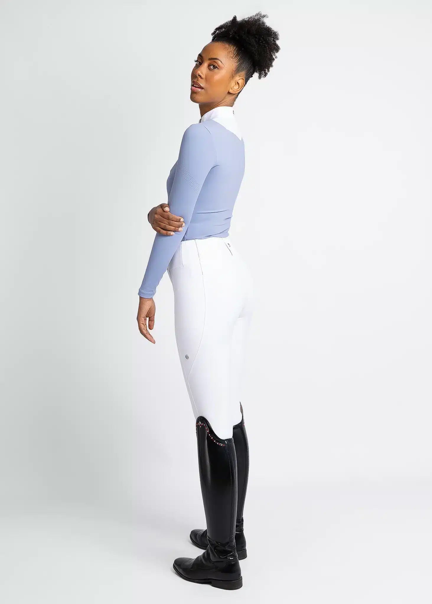 Maximilian Equestrian Studio Riding Leggings White by Maximilian Equestrian at Try a Bit